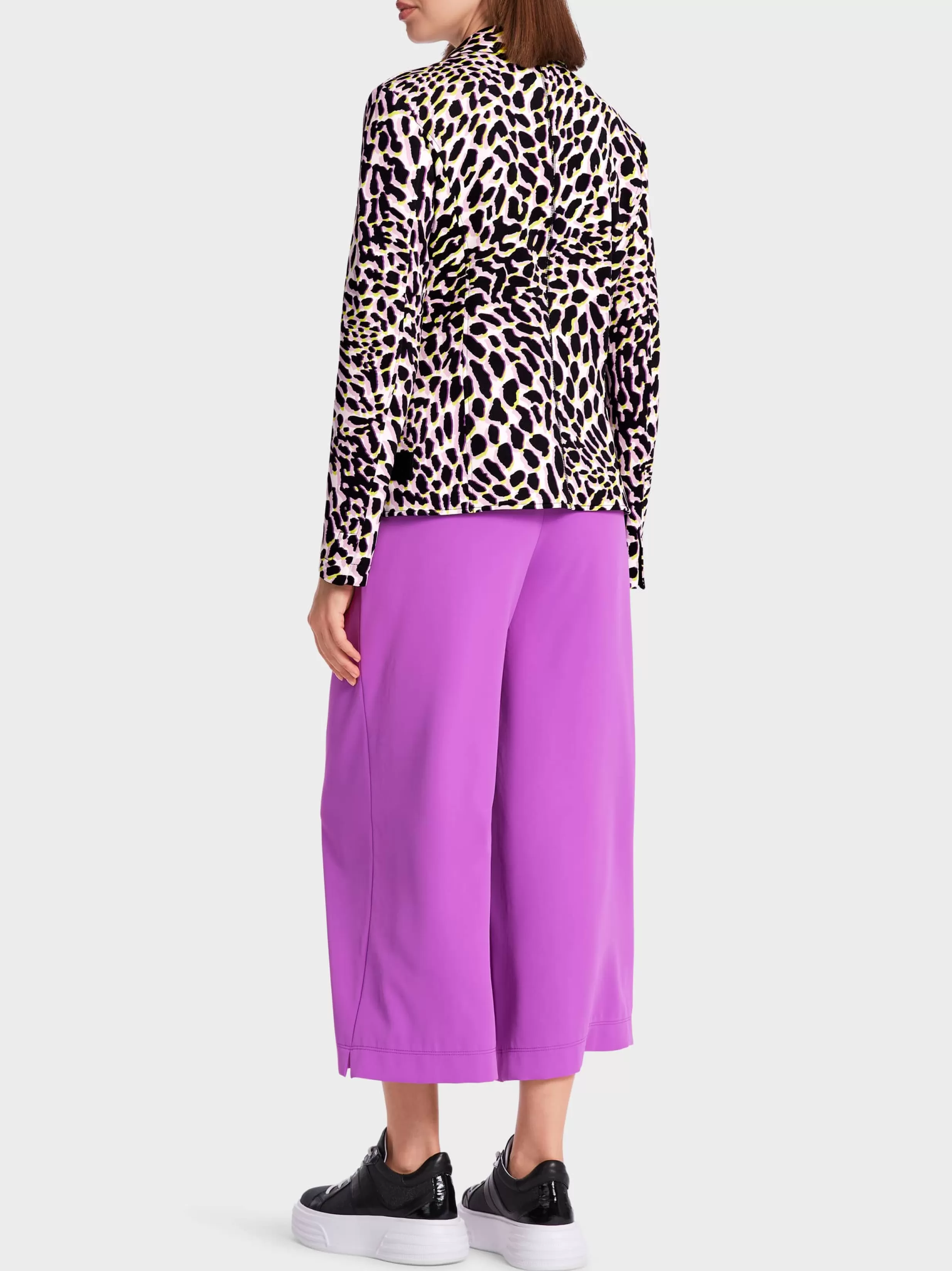 Best Marc Cain Körpernaher Blazer mit Leo-Print bright pink lavender