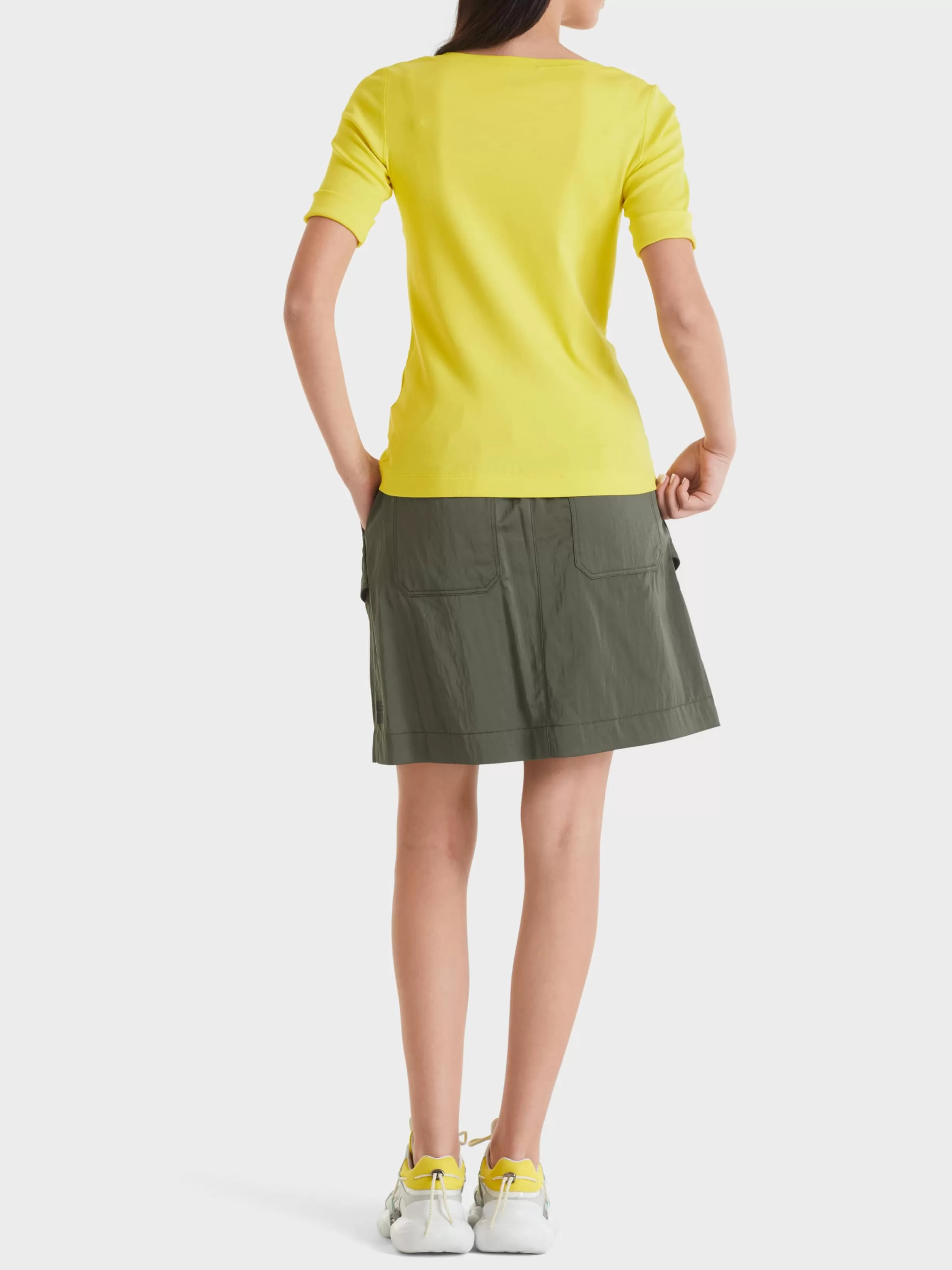 Store Marc Cain Körpernahes T-Shirt mit ¾-Ärmel soft limeade