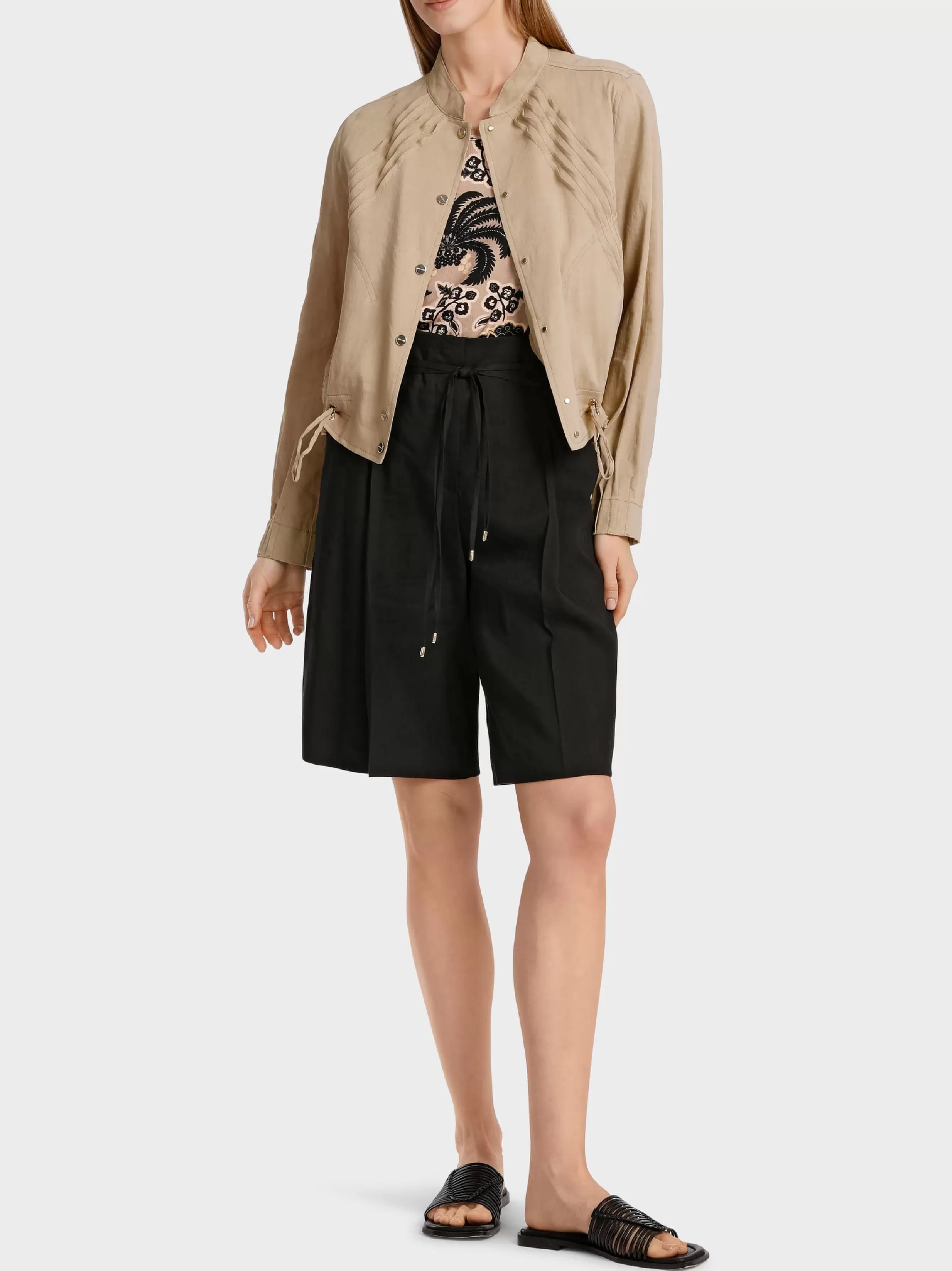 New Marc Cain Kurze Jacke mit Tailoring-Details deep sand