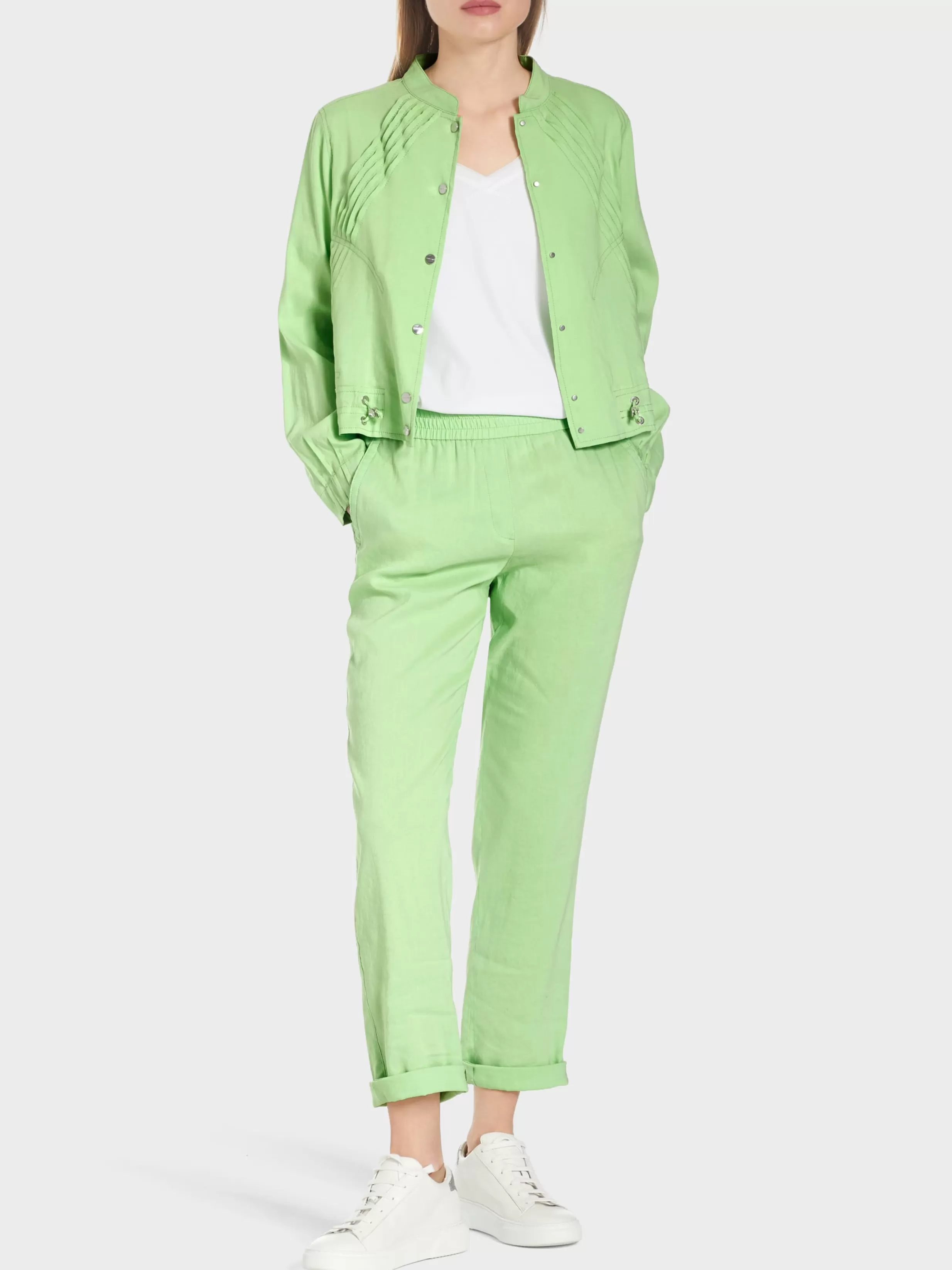 Store Marc Cain Kurze Jacke mit Tailoring-Details light apple green