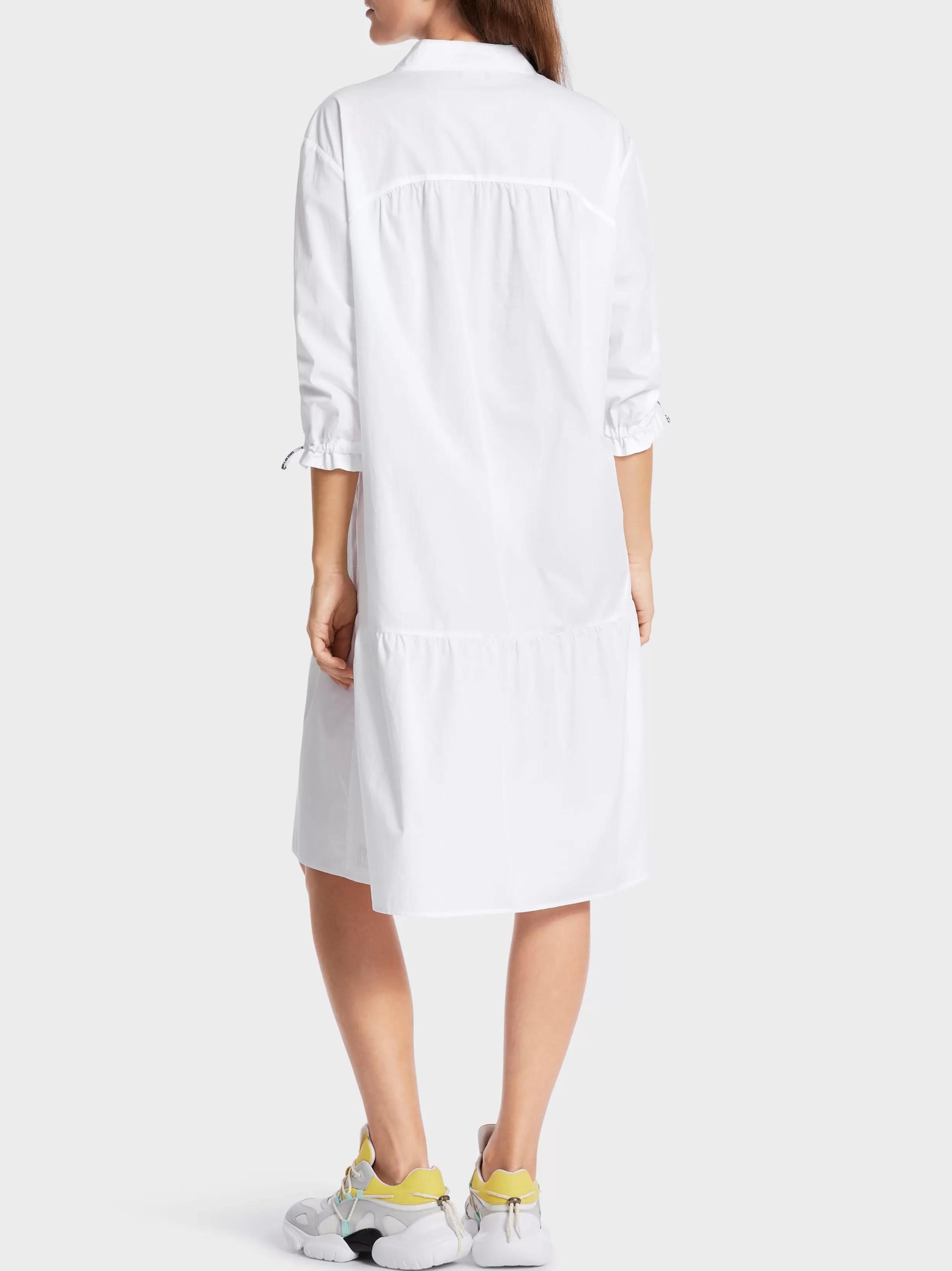 Outlet Marc Cain Kurzes Stufenkleid "Rethink Together" white