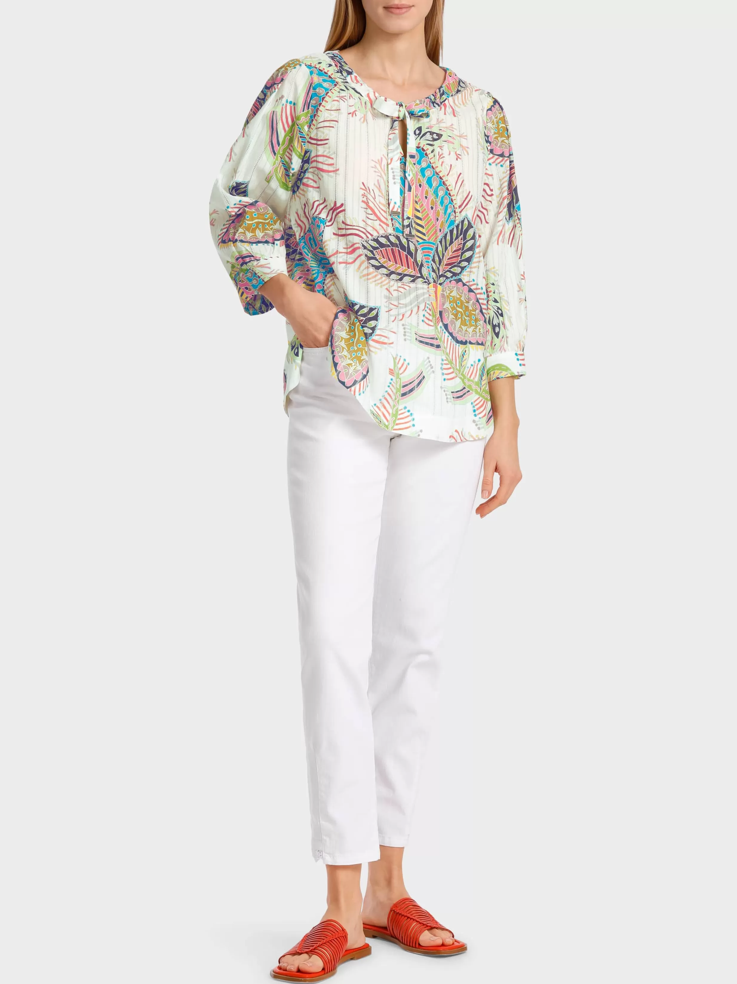 Discount Marc Cain Langärmelige Bluse in A-Linie white