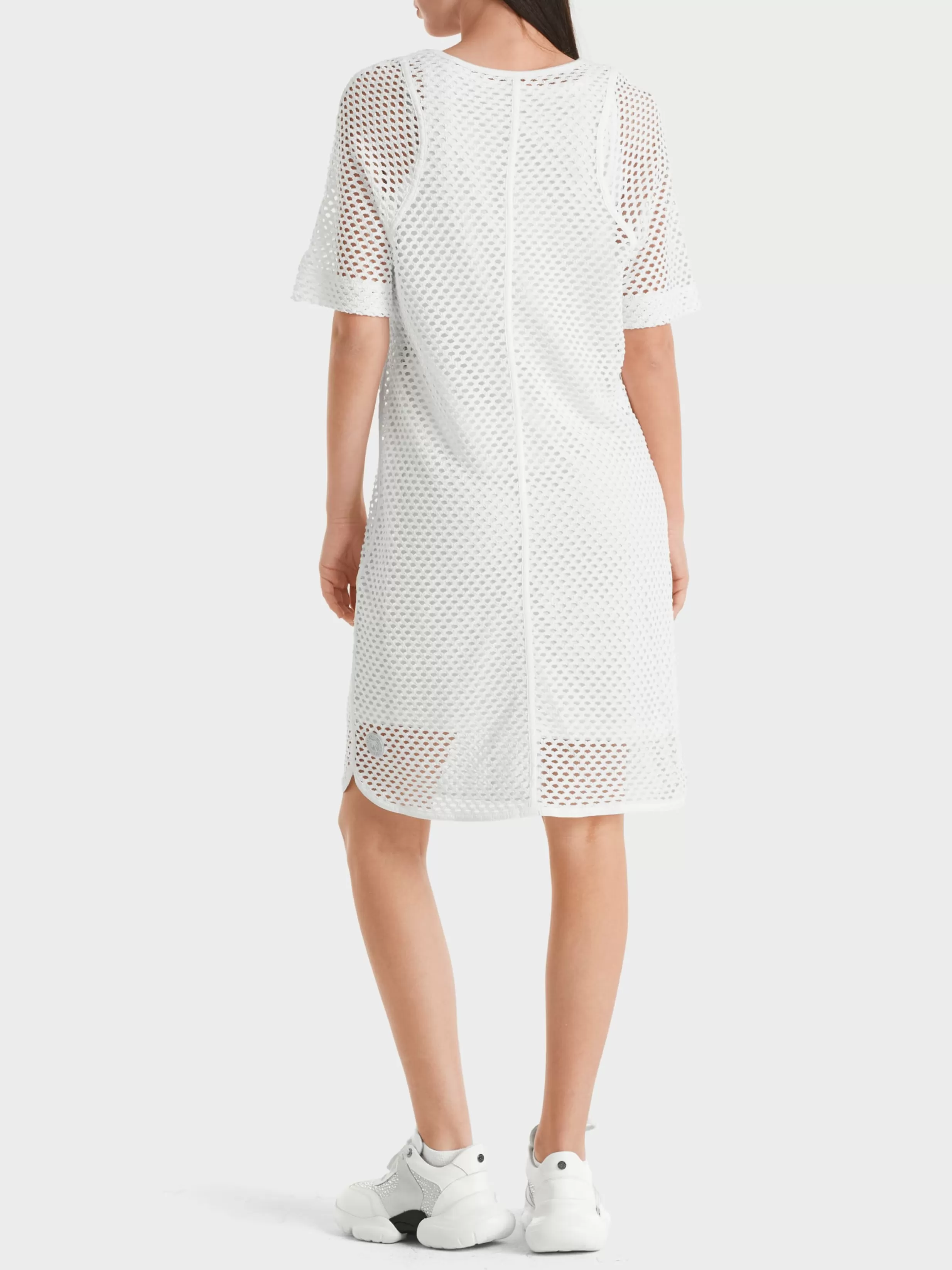 Online Marc Cain Legeres Netzkleid white