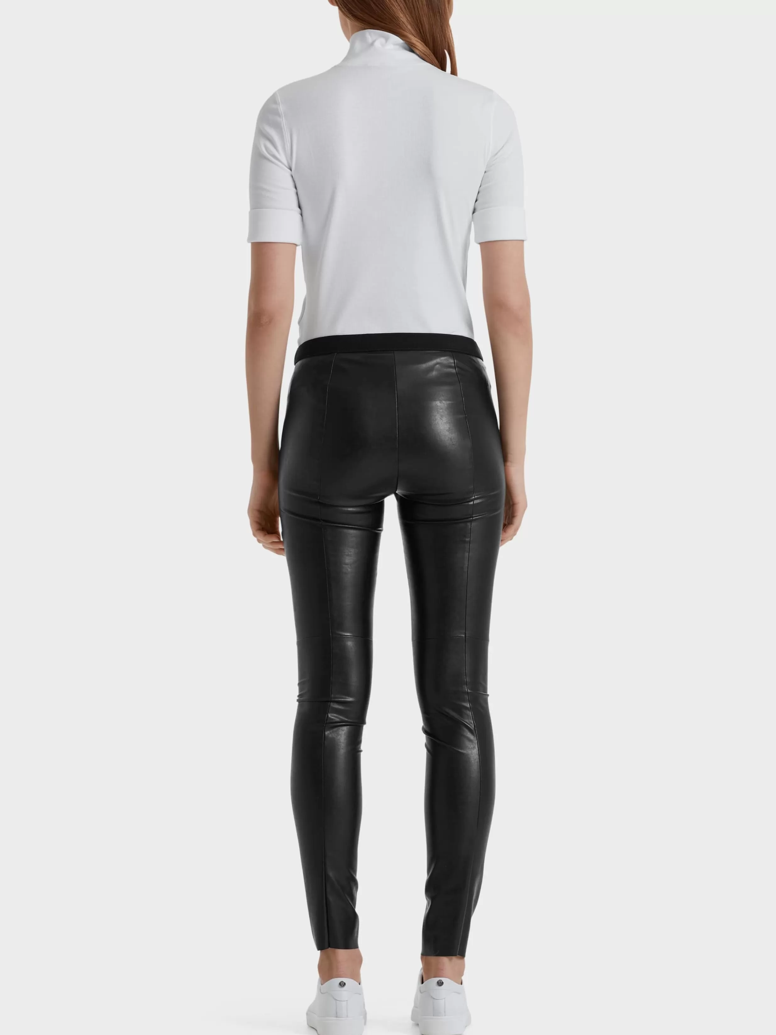 Store Marc Cain Leggings aus Kunstleder black