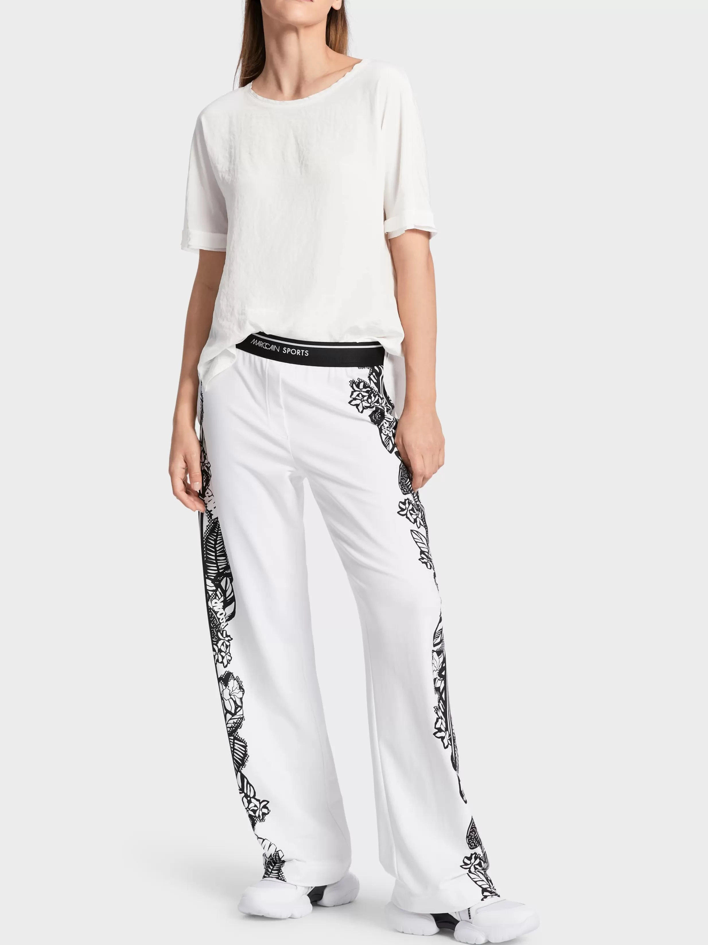 New Marc Cain Leichte Bluse mit Kimono-Ärmel off-white