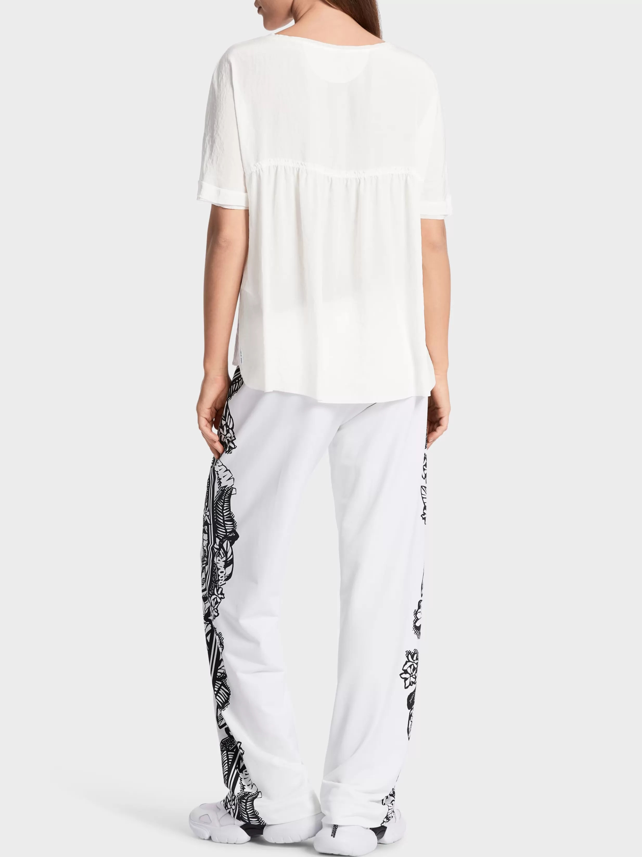 New Marc Cain Leichte Bluse mit Kimono-Ärmel off-white