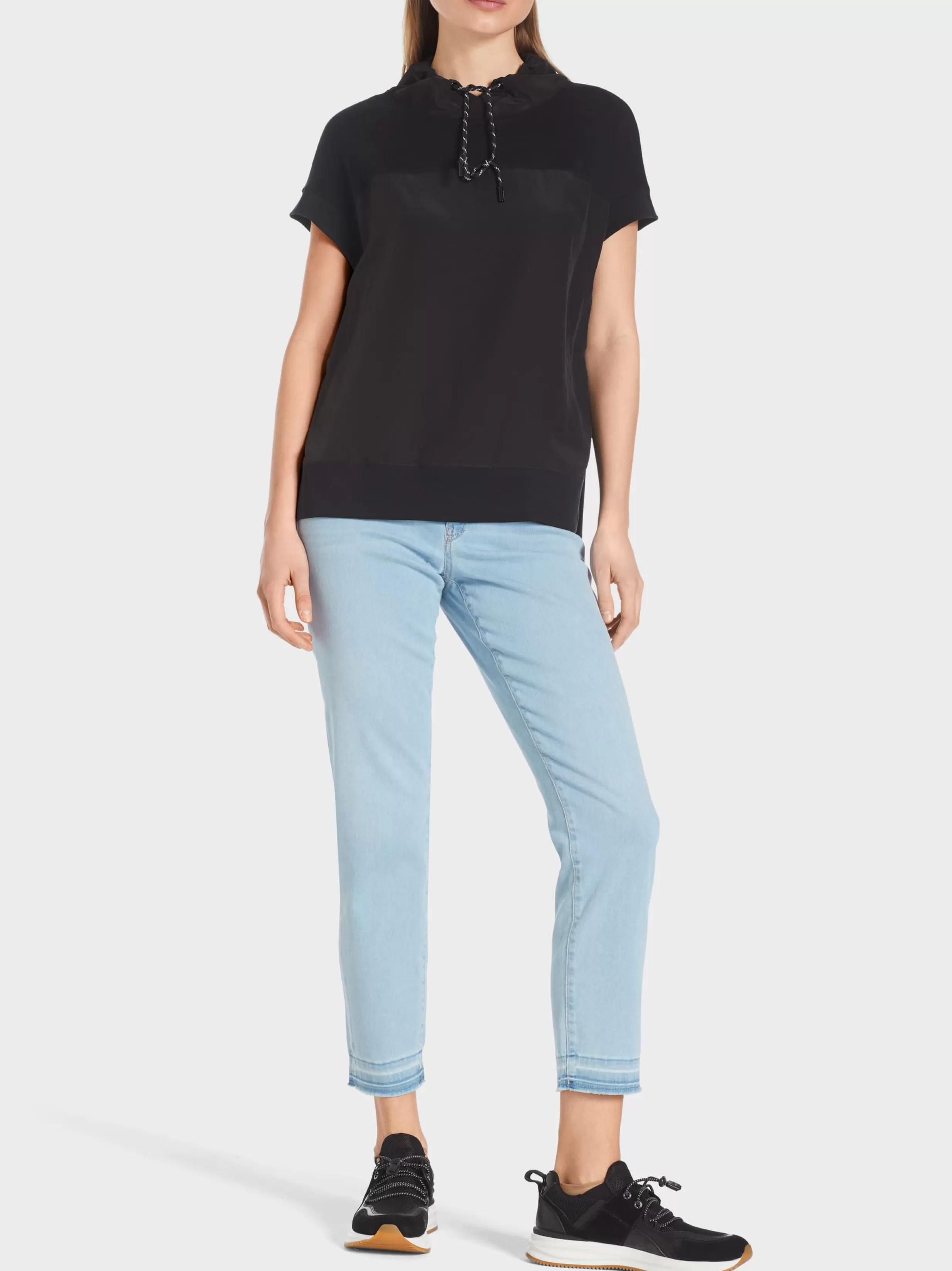 Best Sale Marc Cain Lässige Bluse in Materialmix black