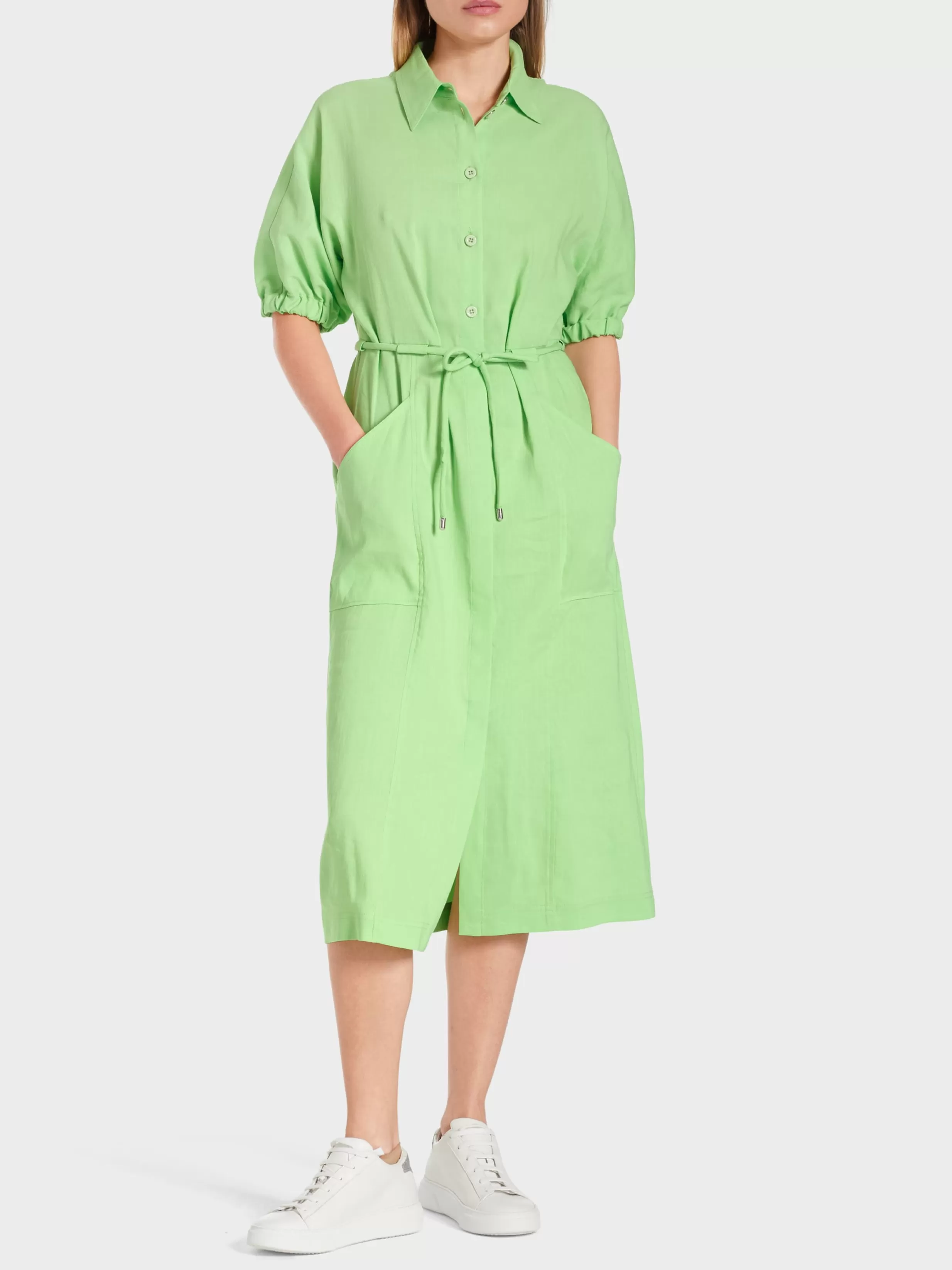 Outlet Marc Cain Midikleid mit Kimono-Ärmeln light apple green