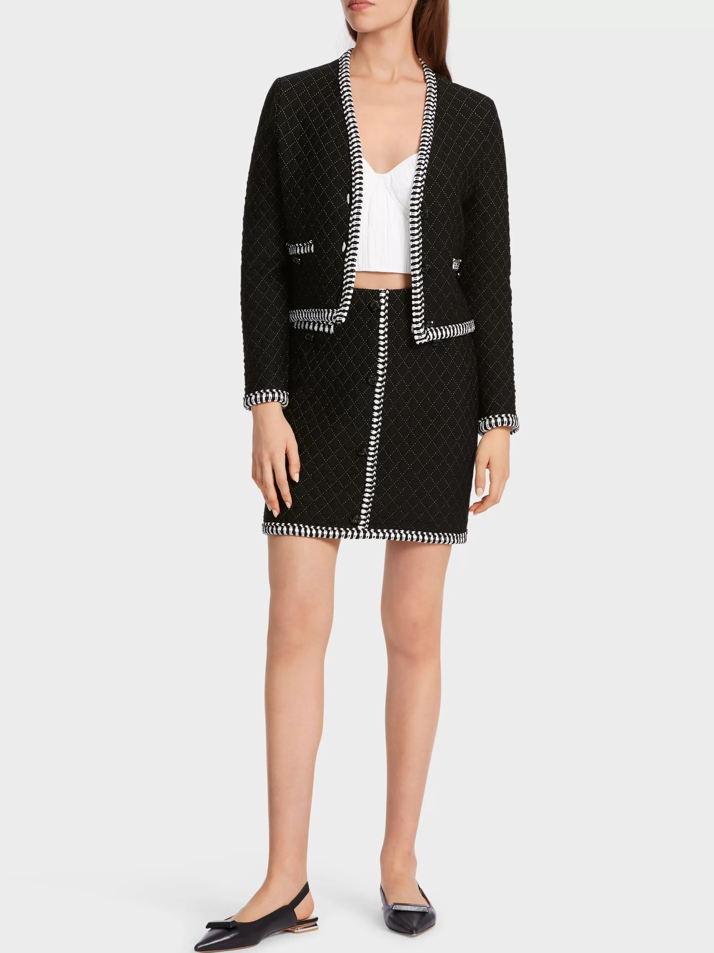 Cheap Marc Cain Minirock Knitted in Germany black and white