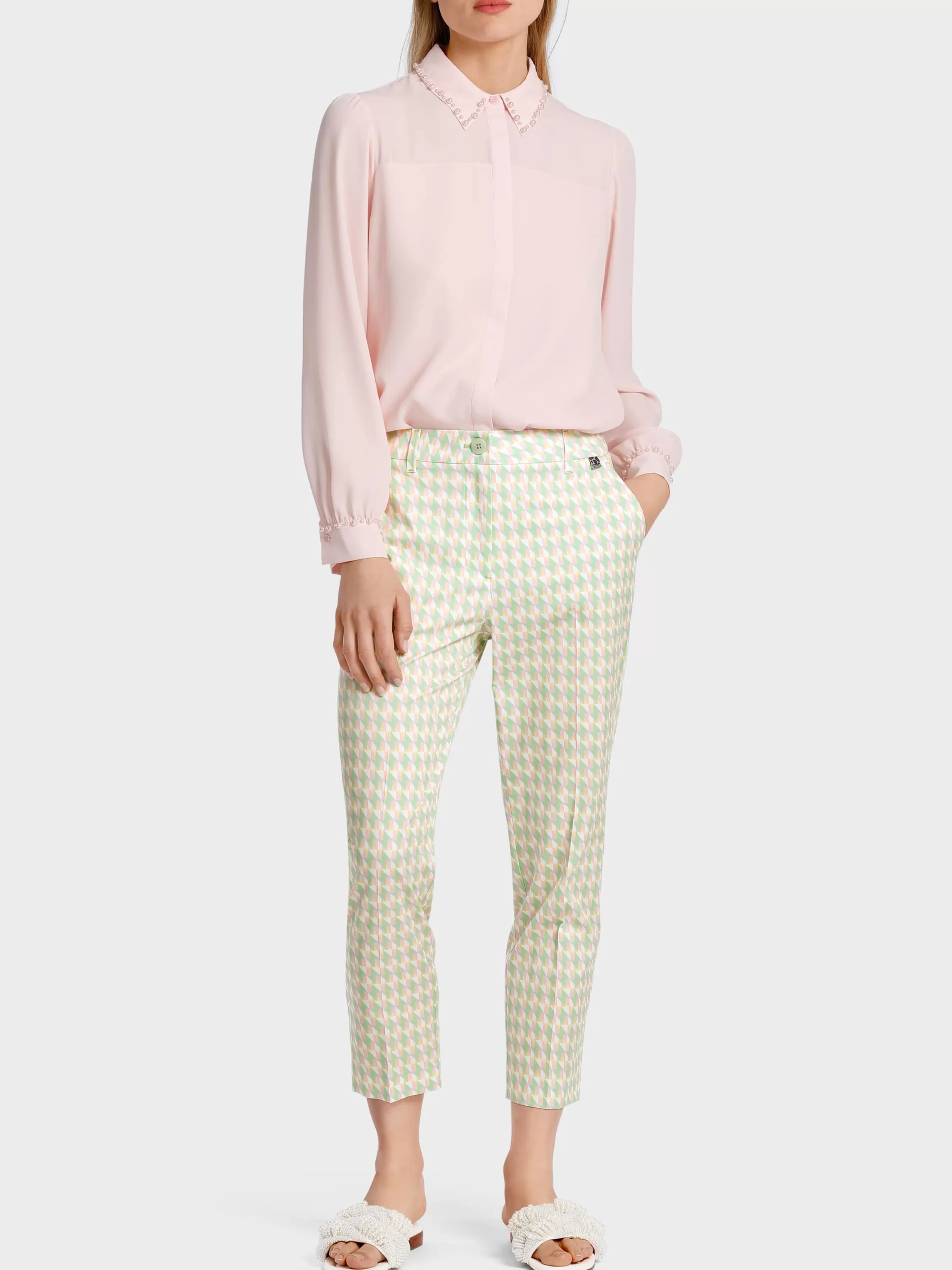 Flash Sale Marc Cain Modell FRANCA – Hose mit Grafikdessin soft pistachio