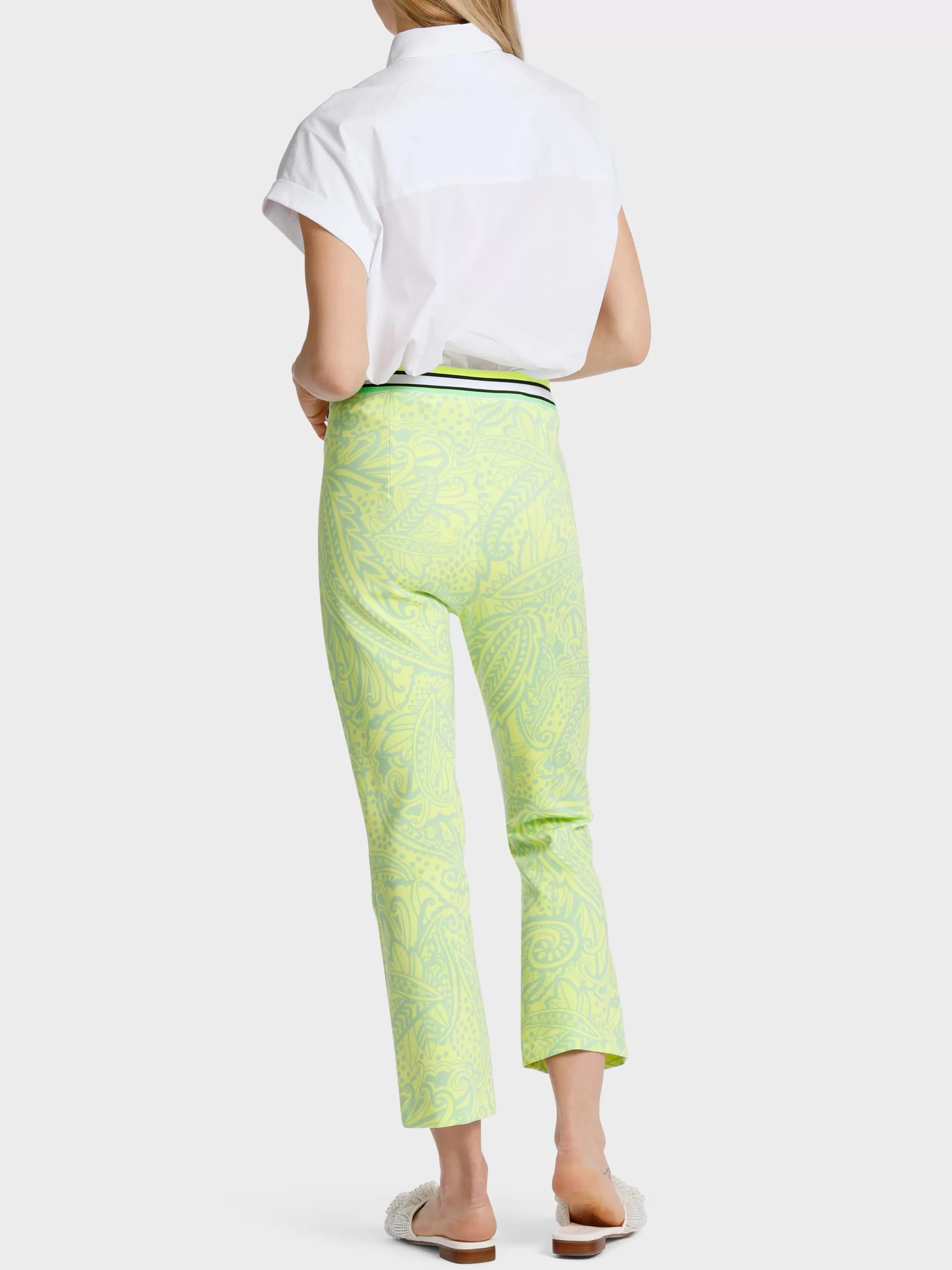 Sale Marc Cain Modell FREDERICA – Hose in Paisley-Print soft pistachio