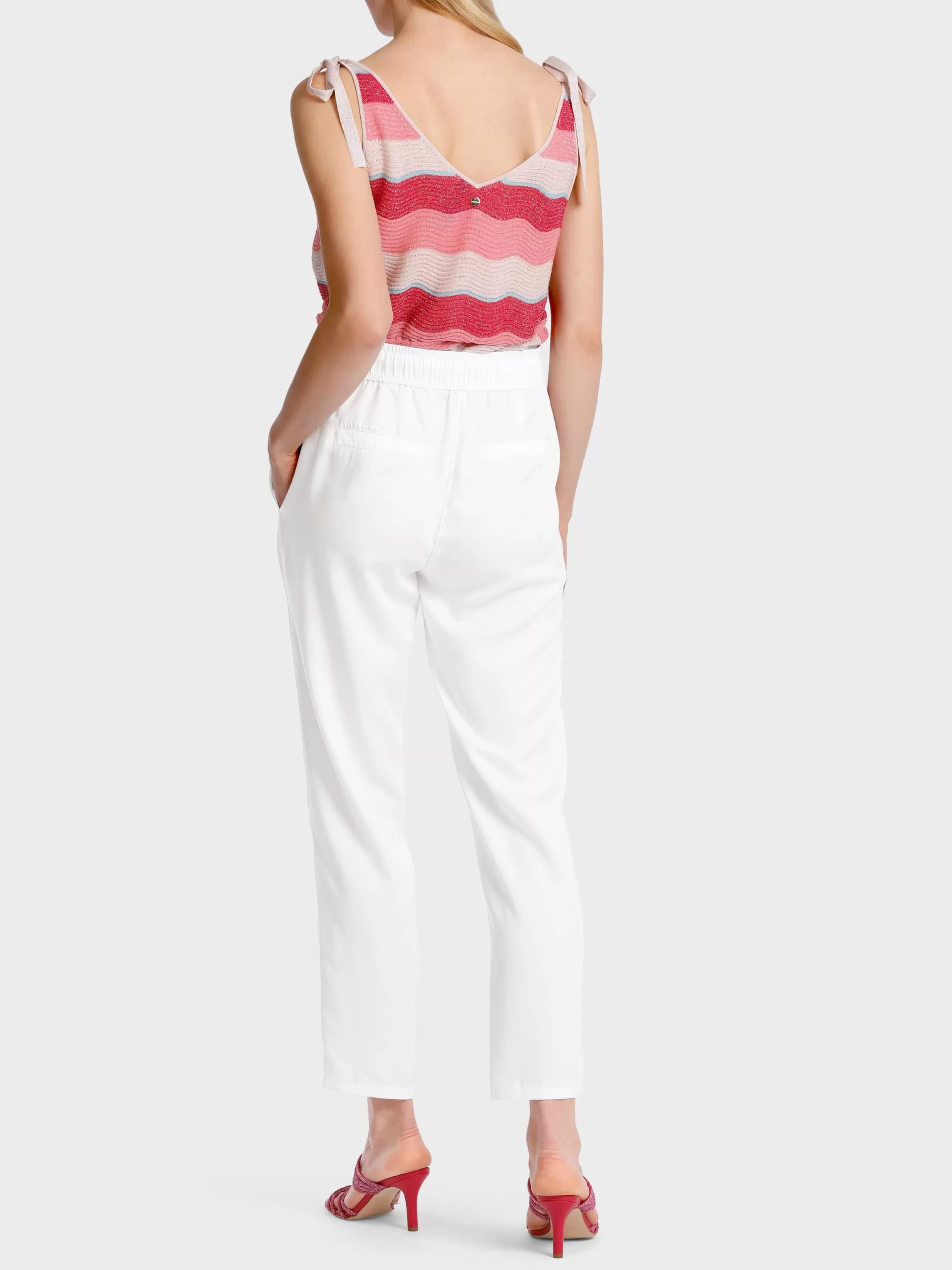 Discount Marc Cain Modell RIVERA – Hose “Rethink Together” white