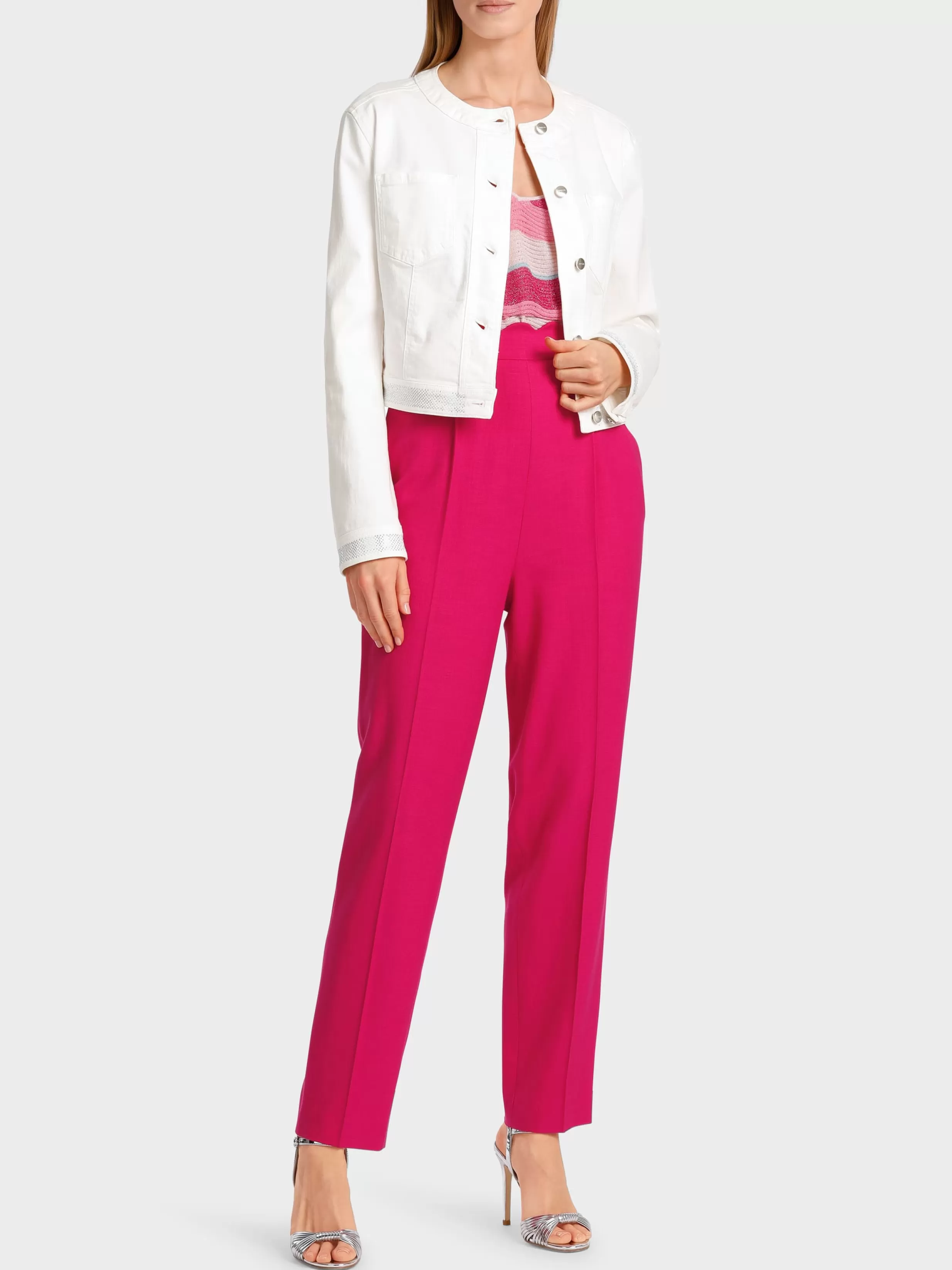 Fashion Marc Cain Modell SANAA mit gewelltem Bundabschluss deep fuchsia