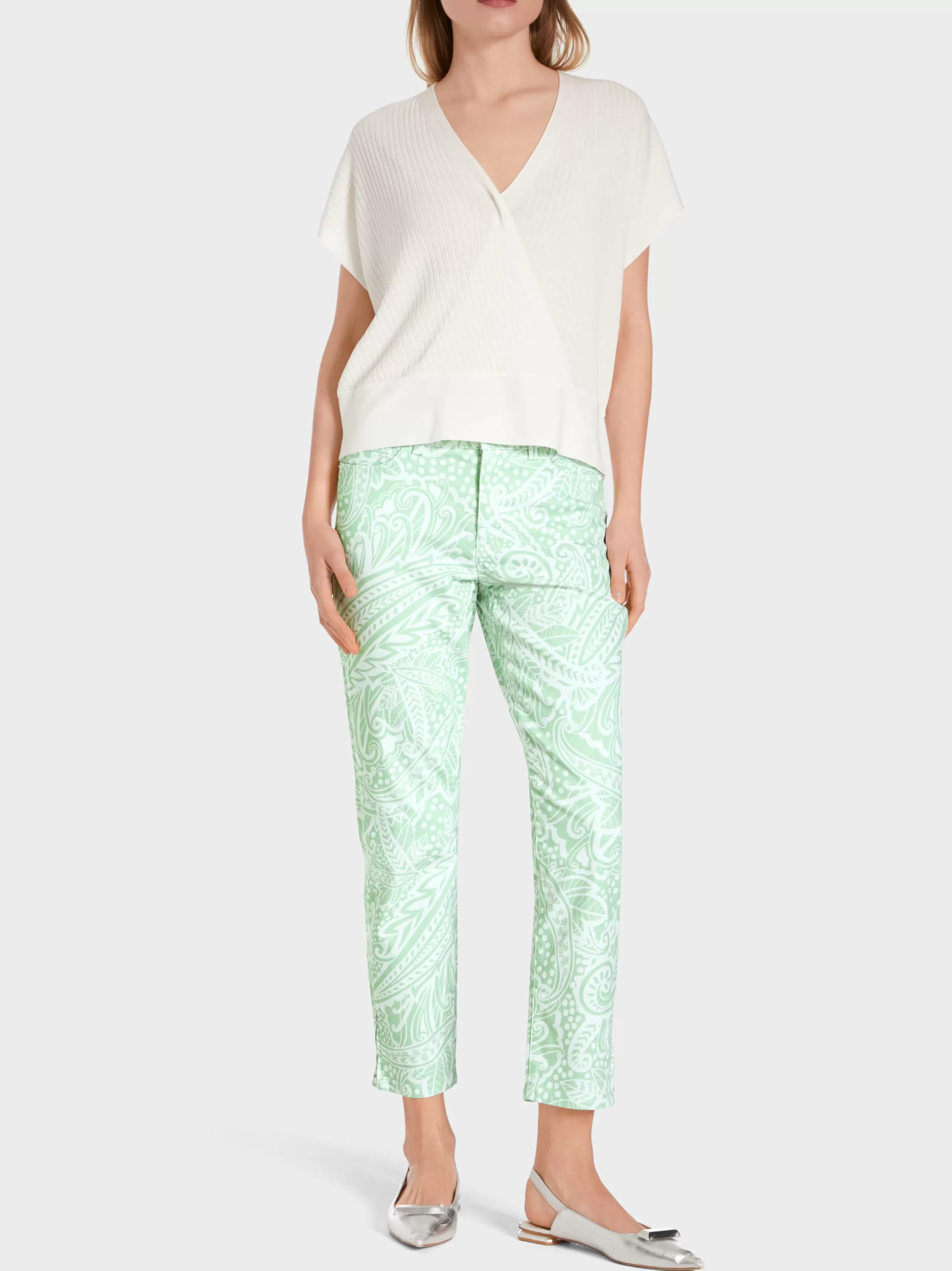 Hot Marc Cain Modell SILEA – Jeans “Rethink Together” soft pistachio