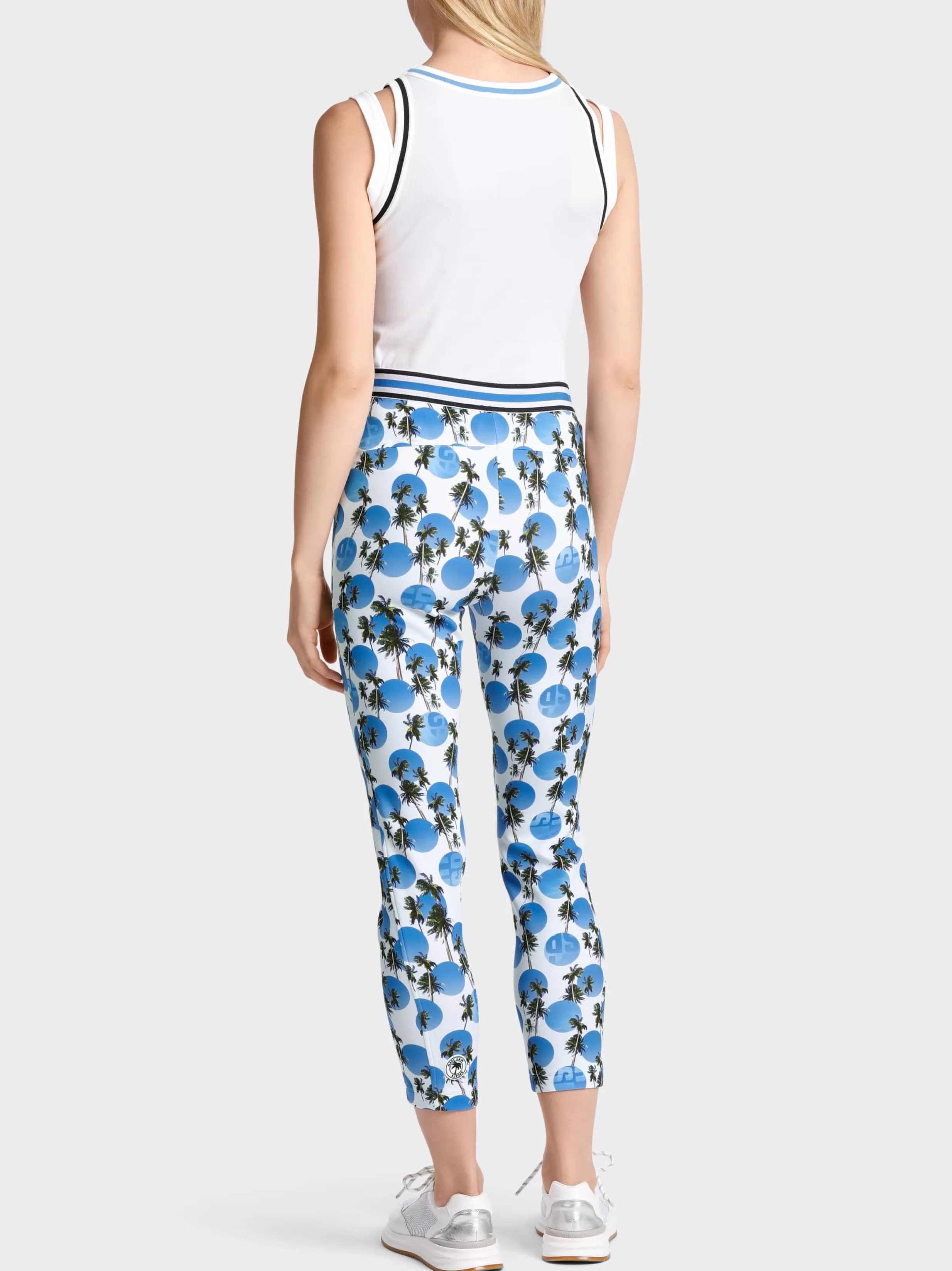 Sale Marc Cain Modell SOFIA - Palmenprint auf Scuba bright azure