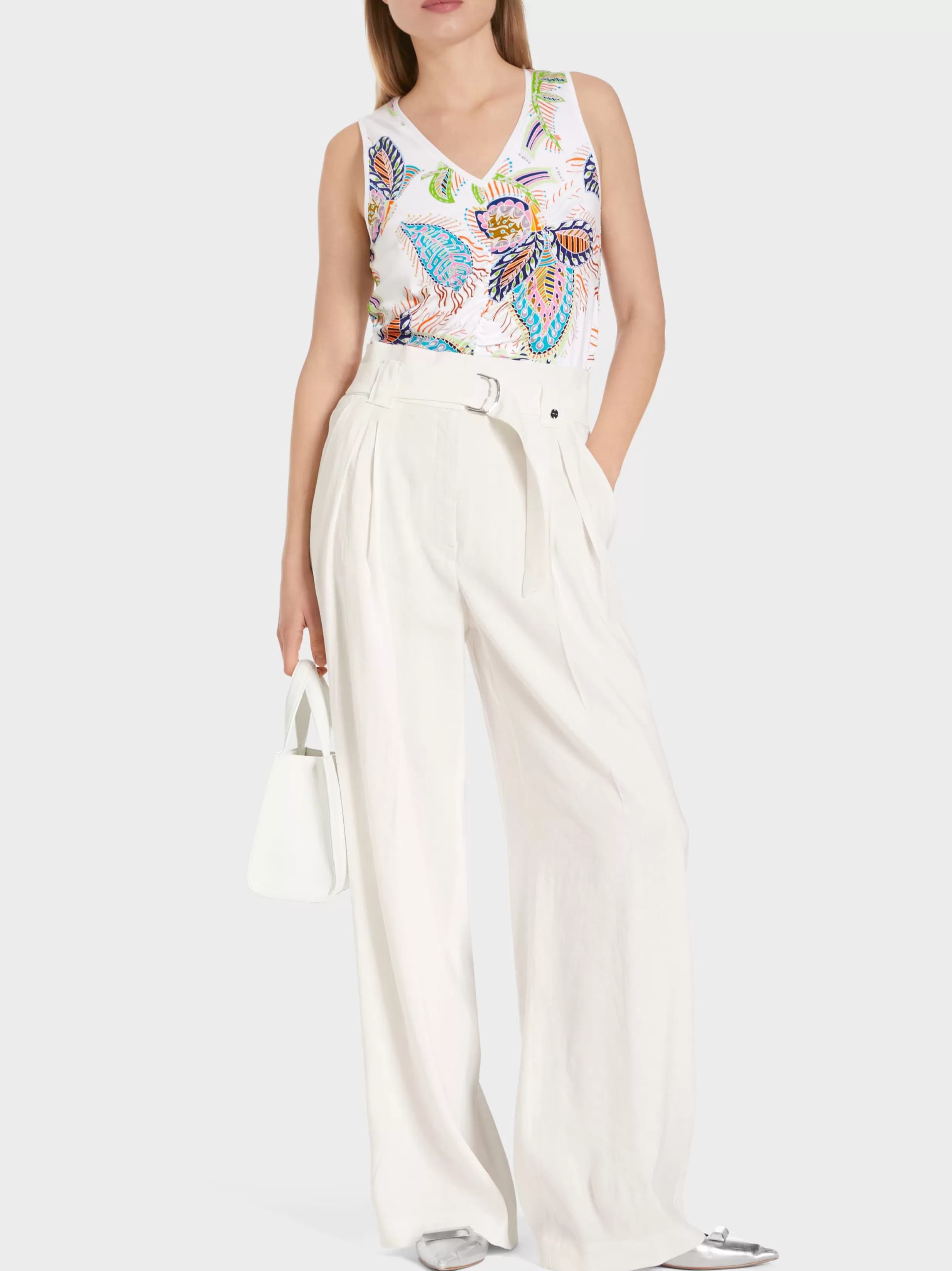 New Marc Cain Modell WICHITA – Hose im Paperbag-Style off-white