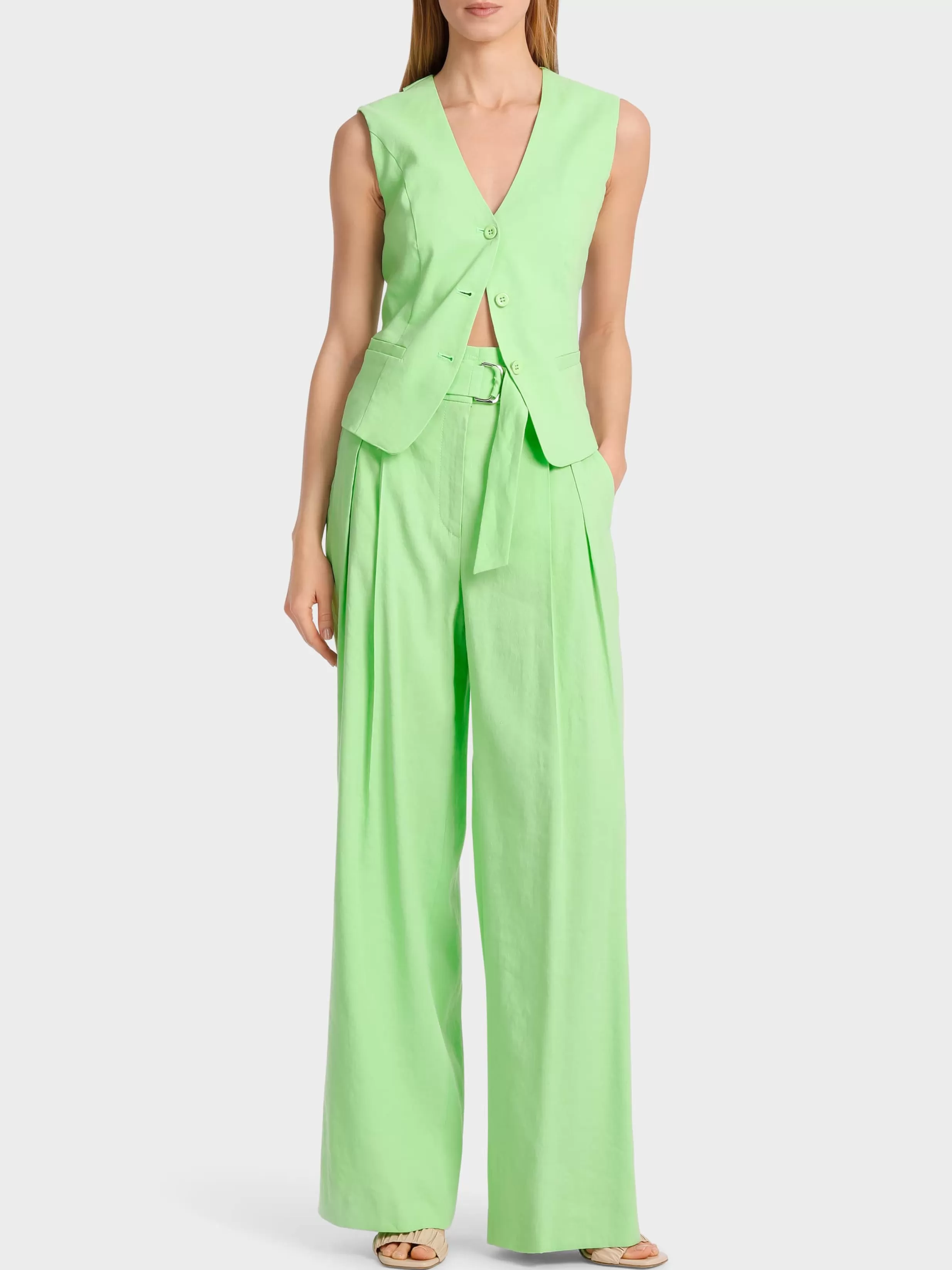 Cheap Marc Cain Modell WICHITA – Hose im Paperbag-Style light apple green