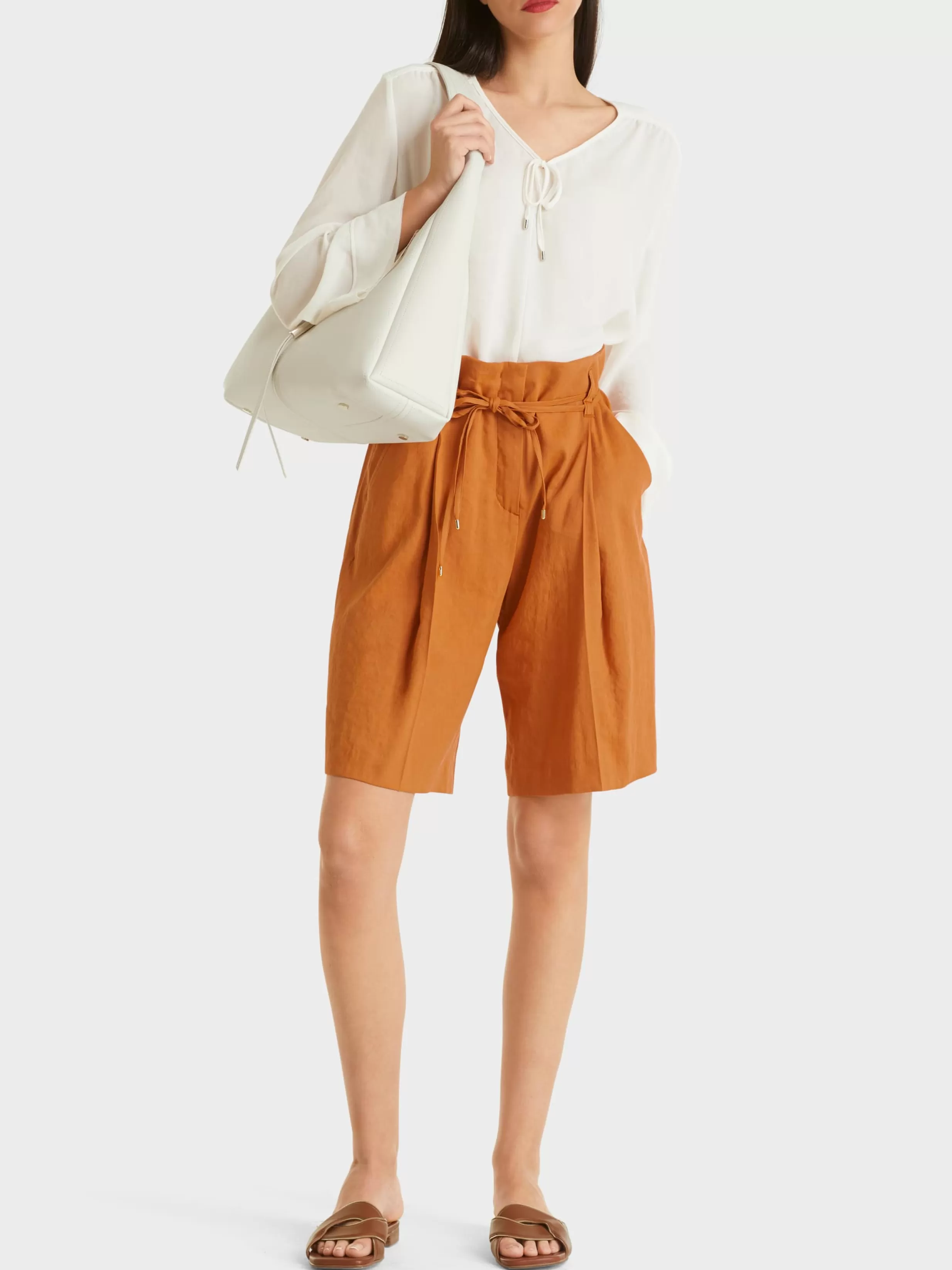 Online Marc Cain Modell WICHITA – Hose im Paperbag-Style bright ochre