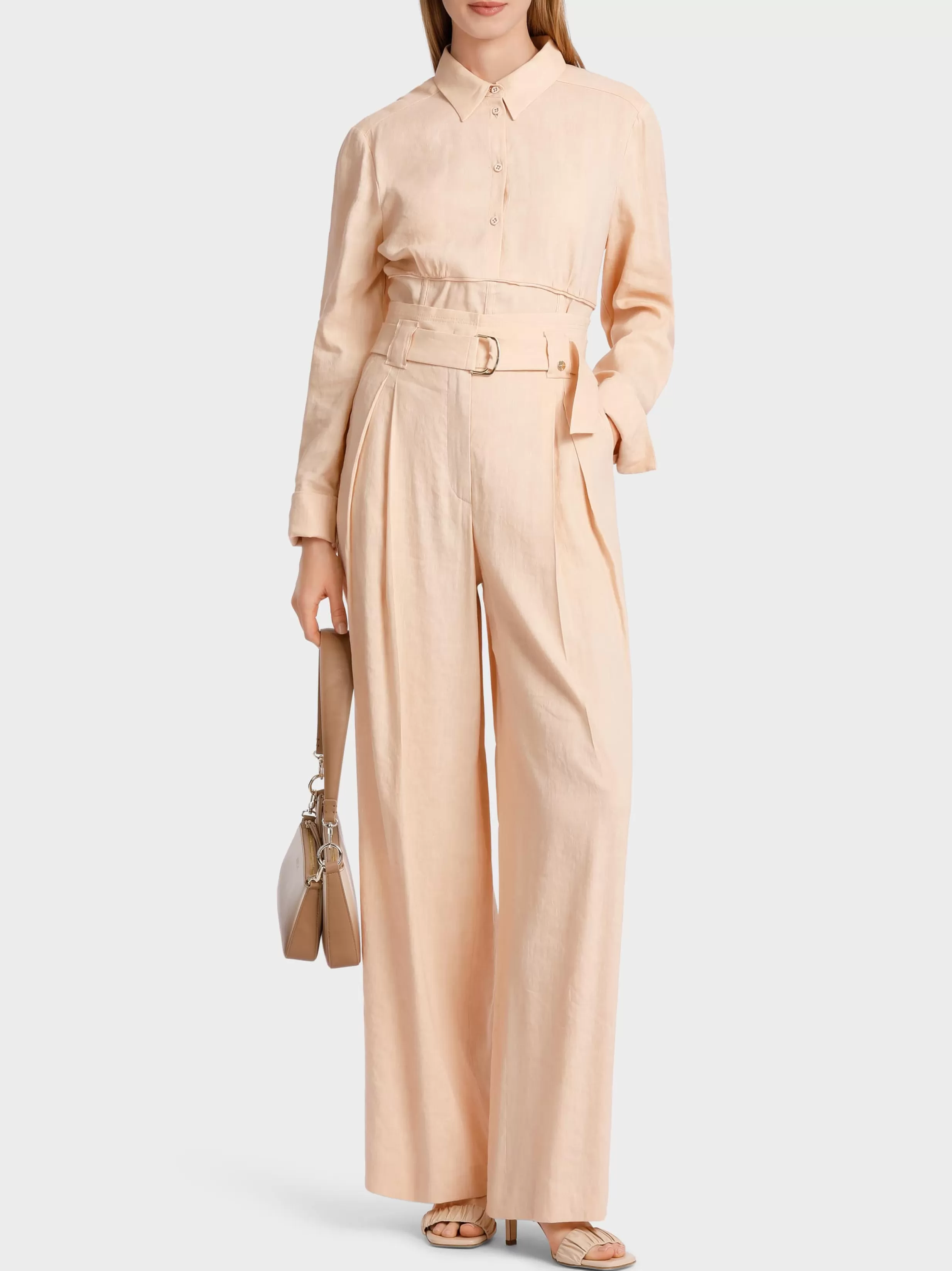 Store Marc Cain Modell WICHITA – Hose im Paperbag-Style soft rose