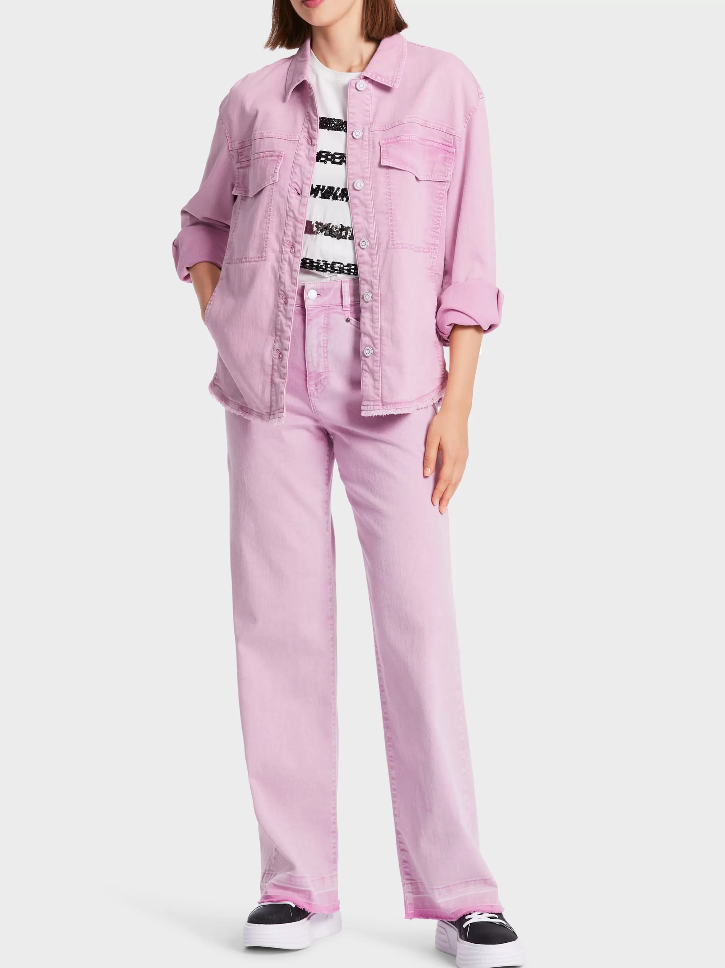 Hot Marc Cain Modische Jeansbluse "Rethink Together" bright pink lavender