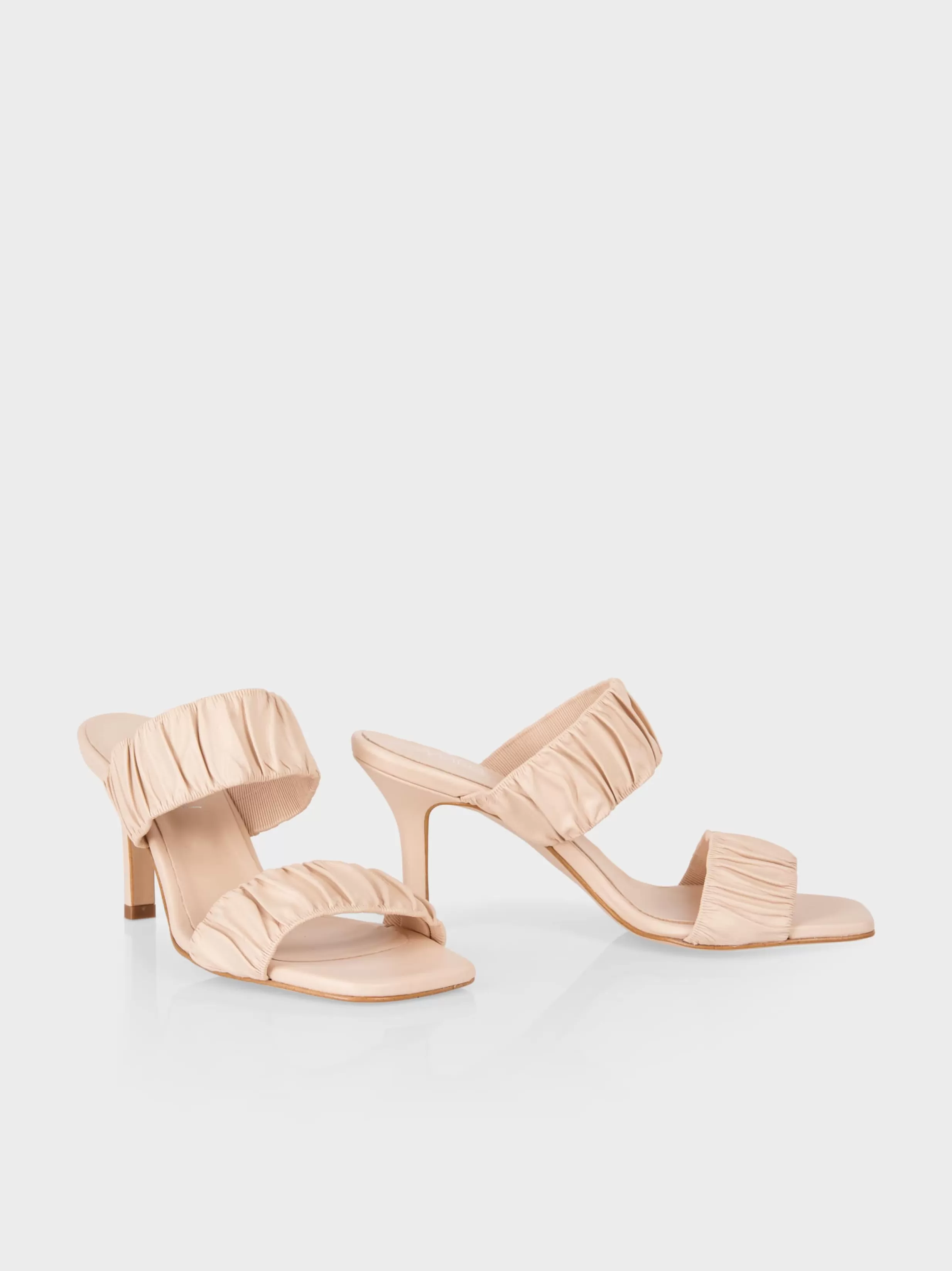 Clearance Marc Cain Mules mit gesmokten Riemen soft rose