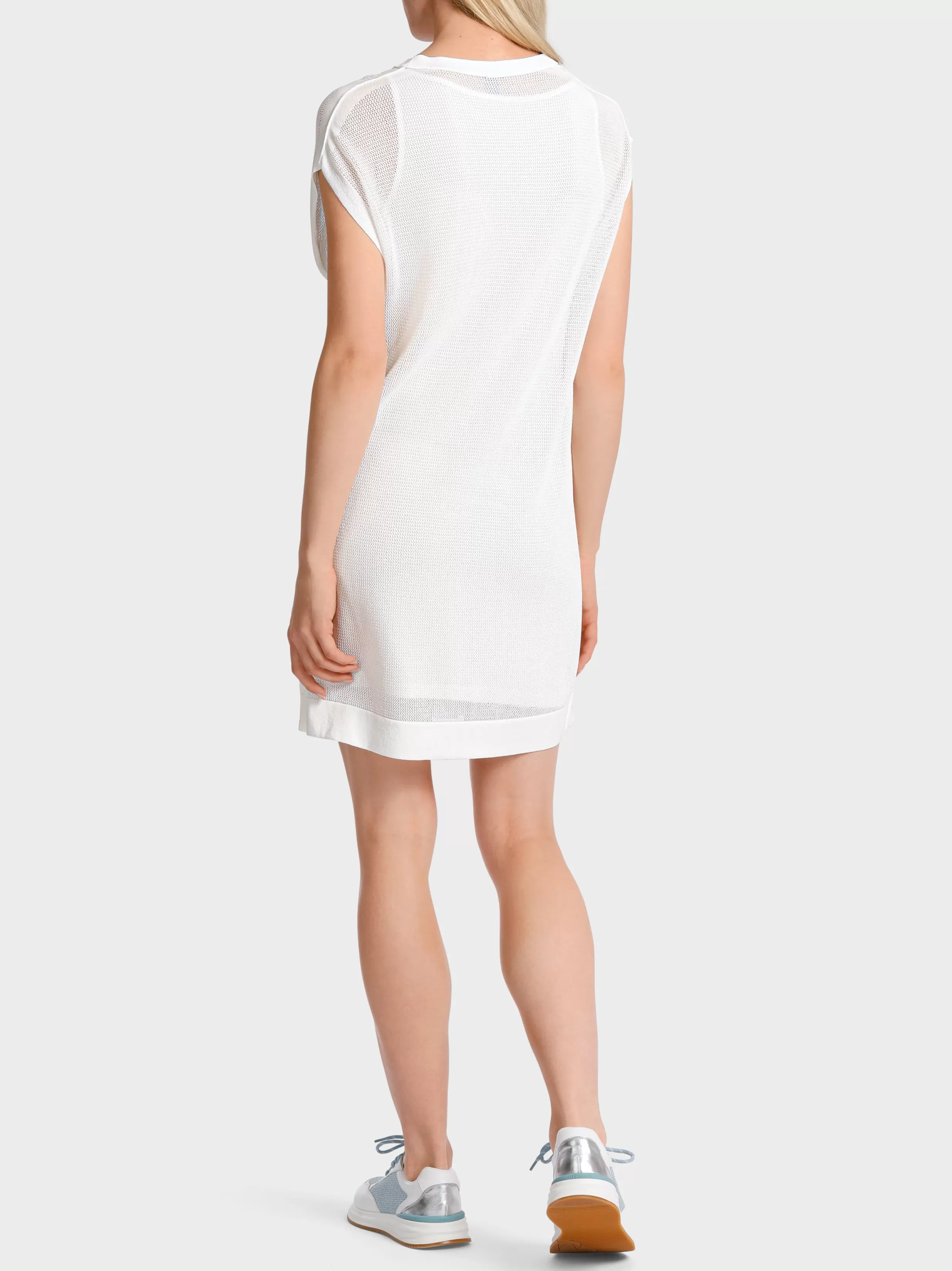 Sale Marc Cain Netzkleid im Beach-Point-Dessin white