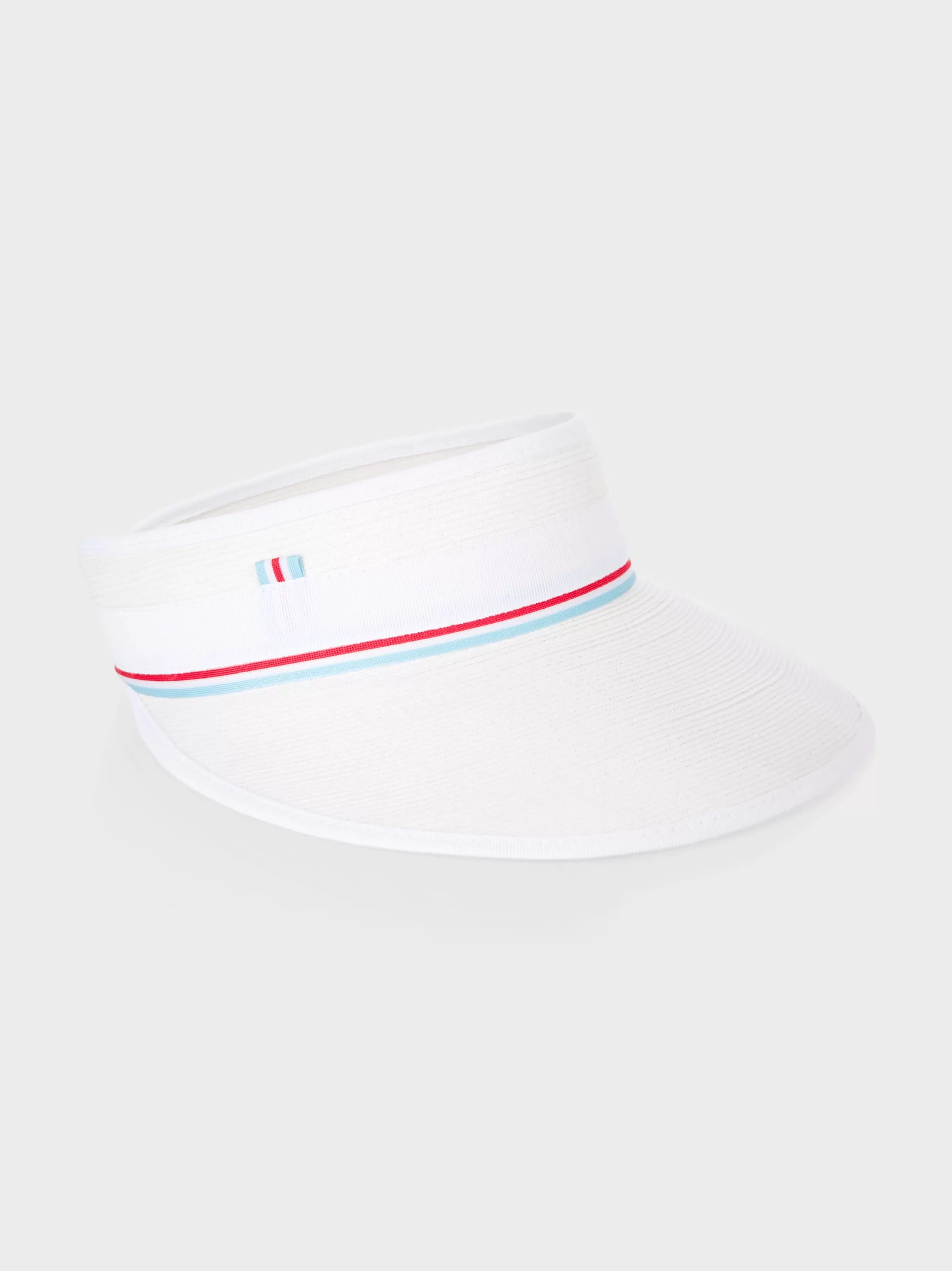 Outlet Marc Cain Peaked Cap mit gestreiftem Ripsband white