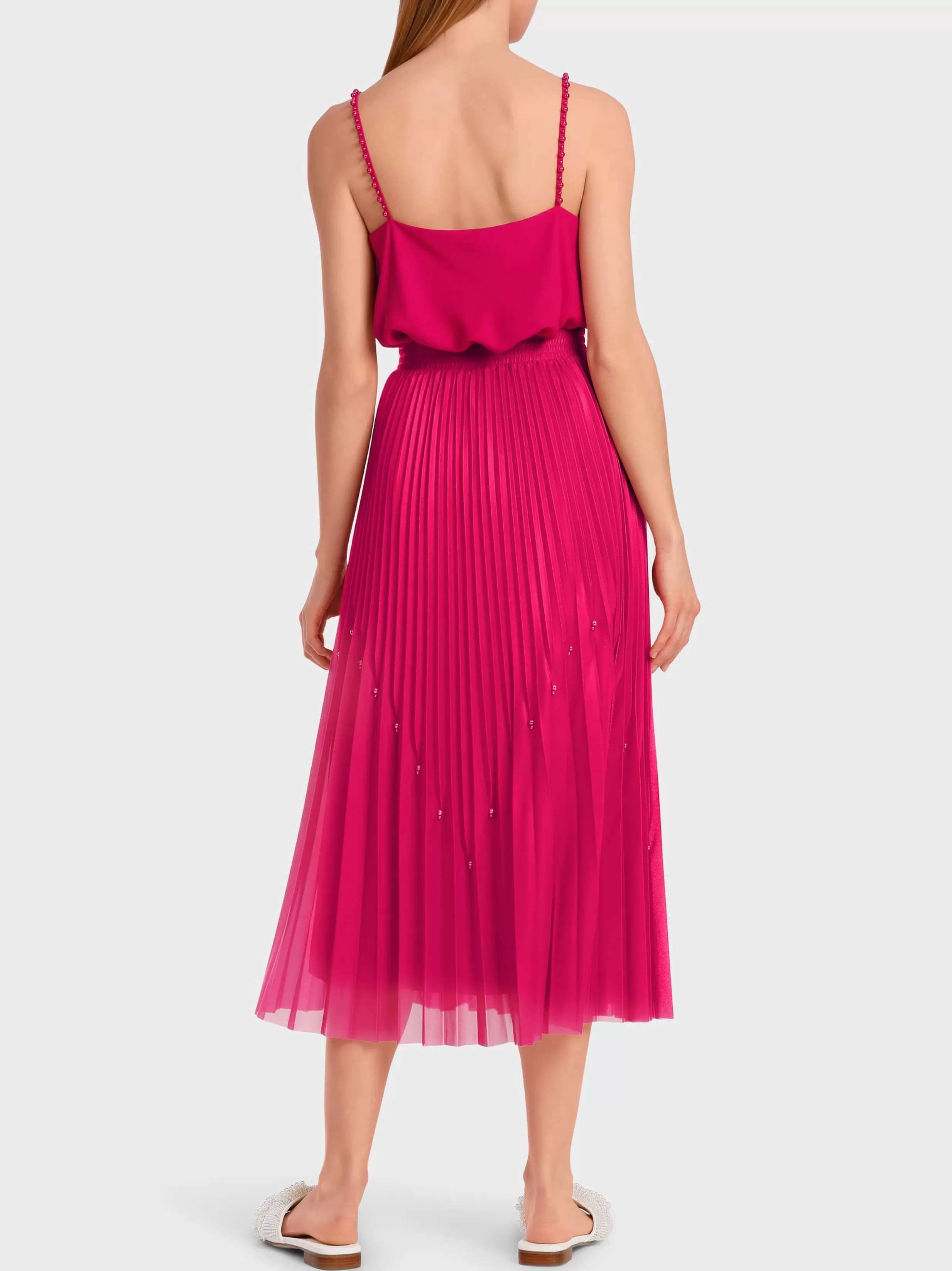 Flash Sale Marc Cain Plisseerock mit Perlen deep fuchsia