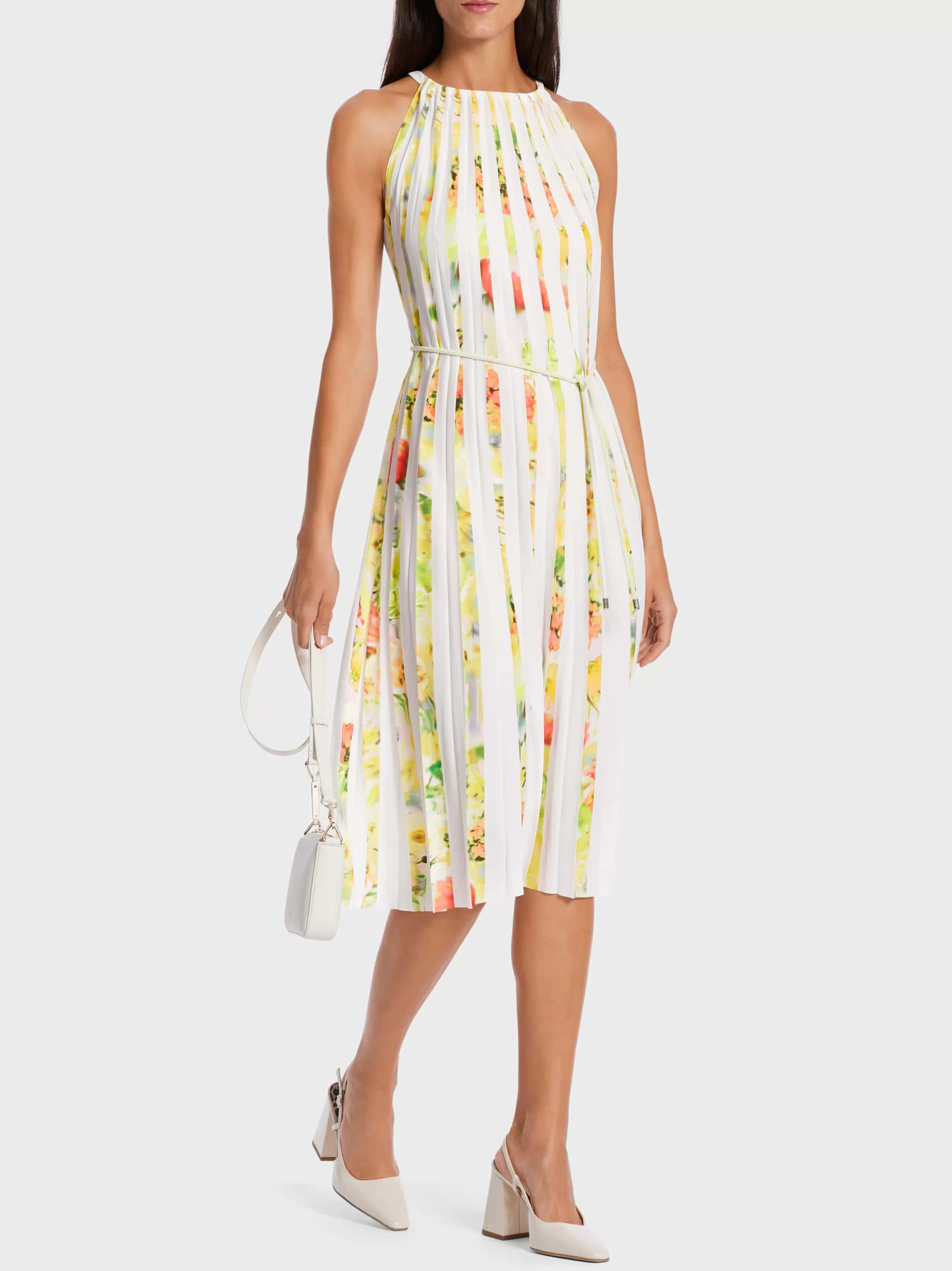 Outlet Marc Cain Plissiertes Kleid pale lemon