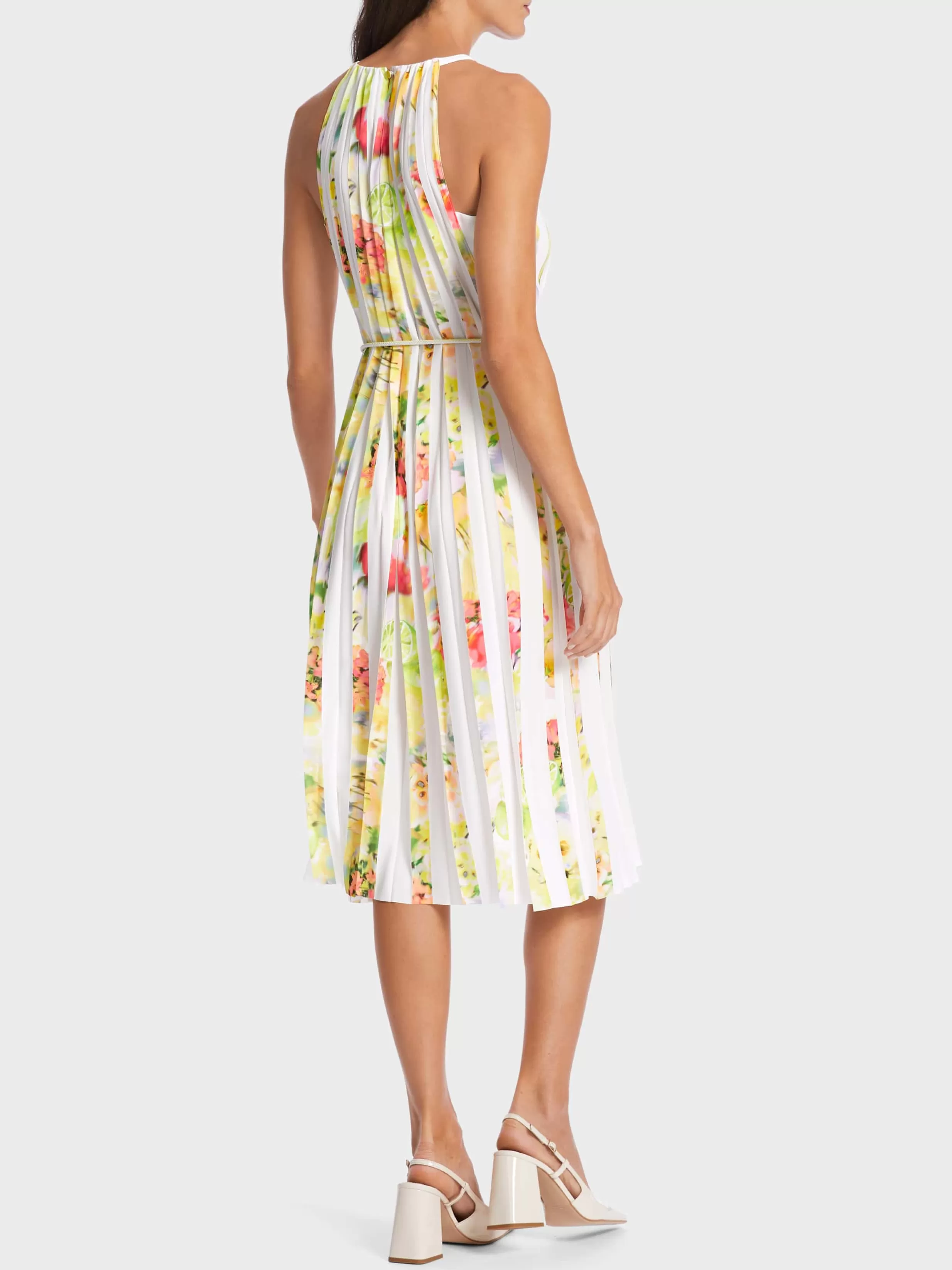 Outlet Marc Cain Plissiertes Kleid pale lemon