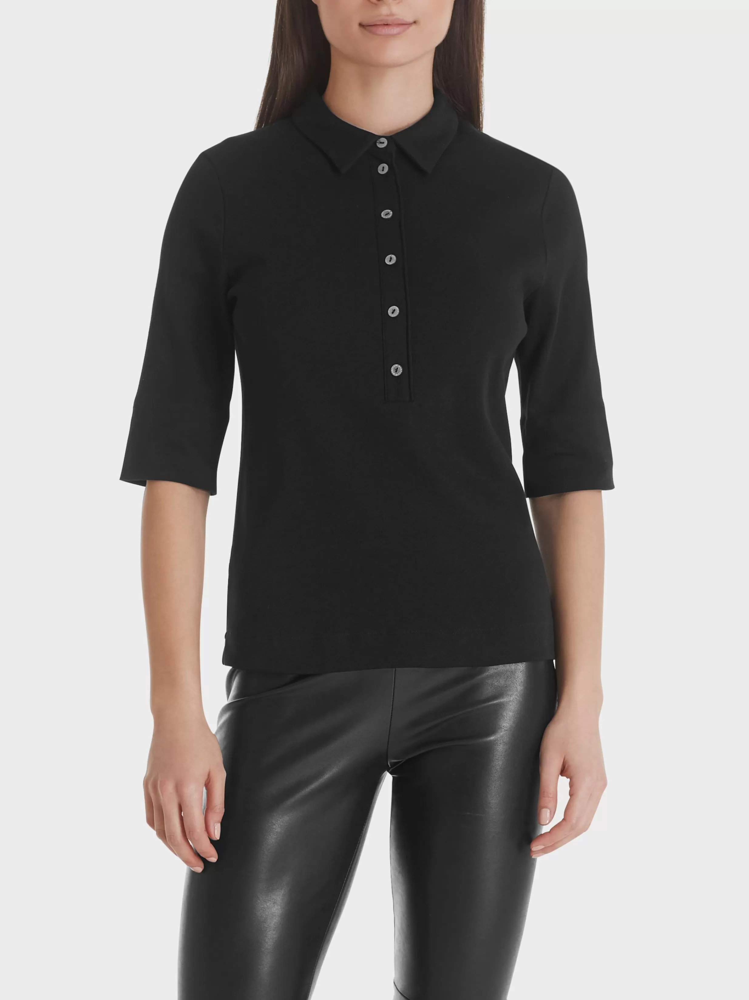 Fashion Marc Cain Poloshirt aus Baumwolle black