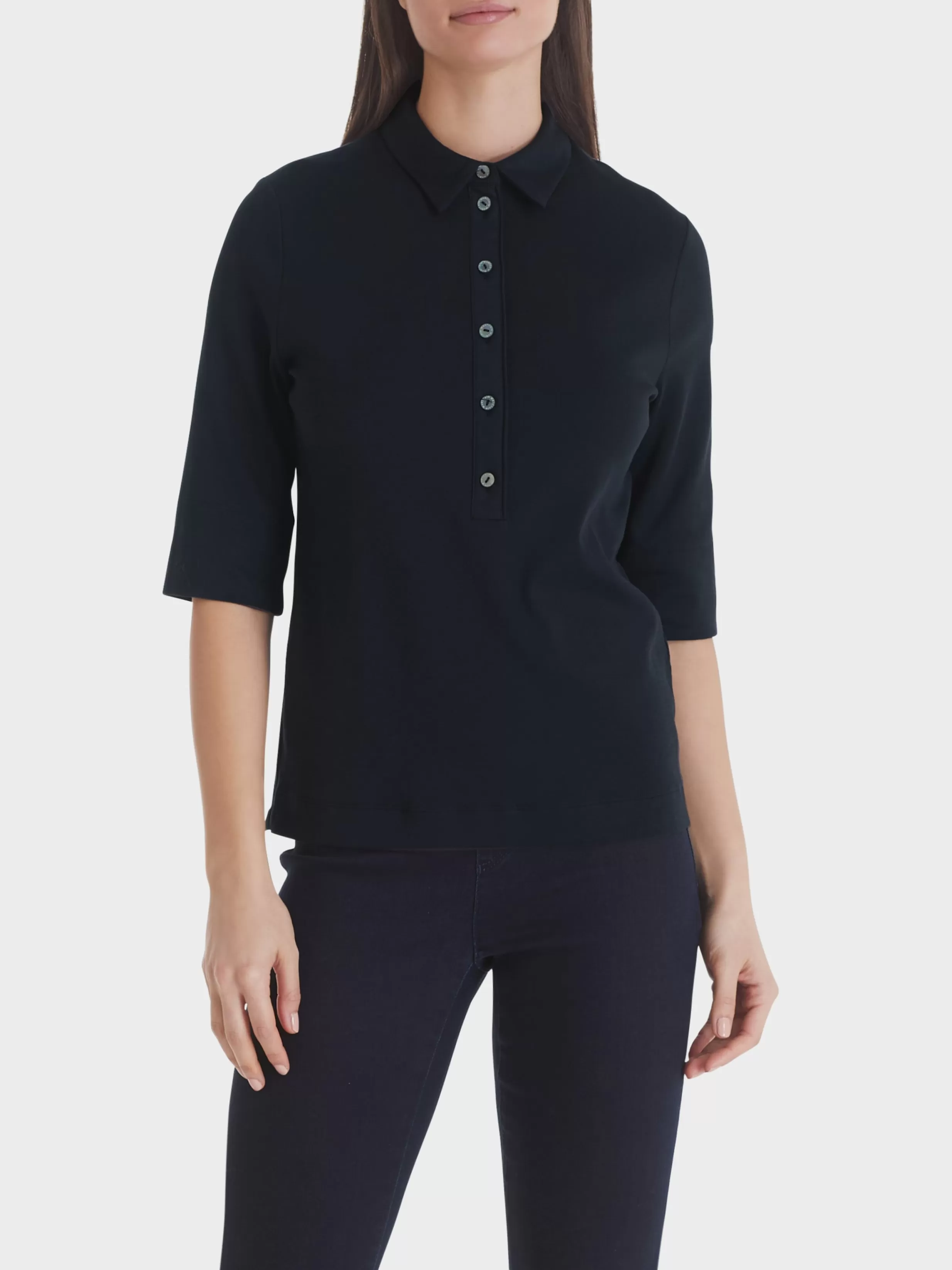 Cheap Marc Cain Poloshirt aus Baumwolle midnight blue