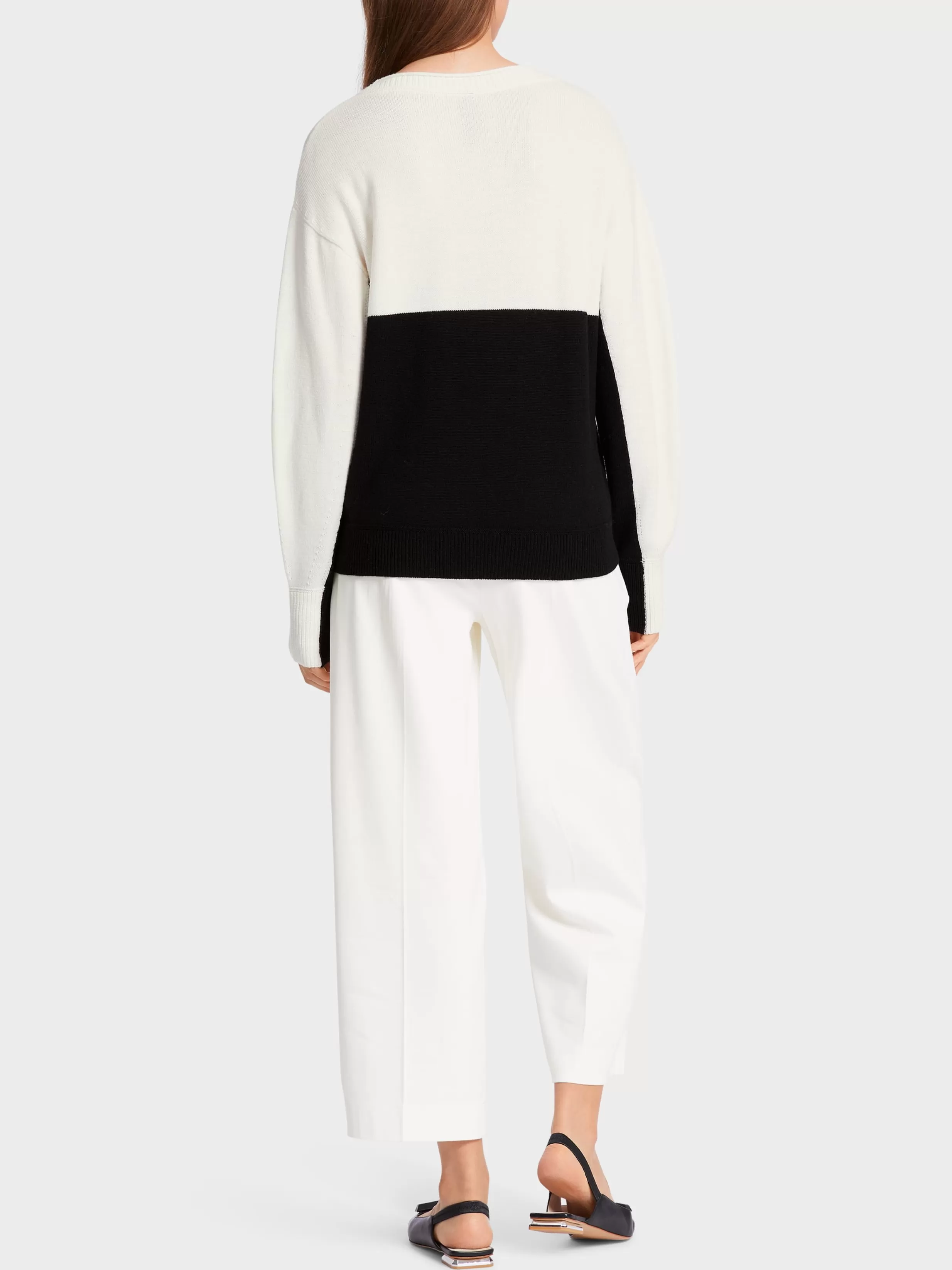 Best Marc Cain Pullover mit Elefanten-Motiv white and black