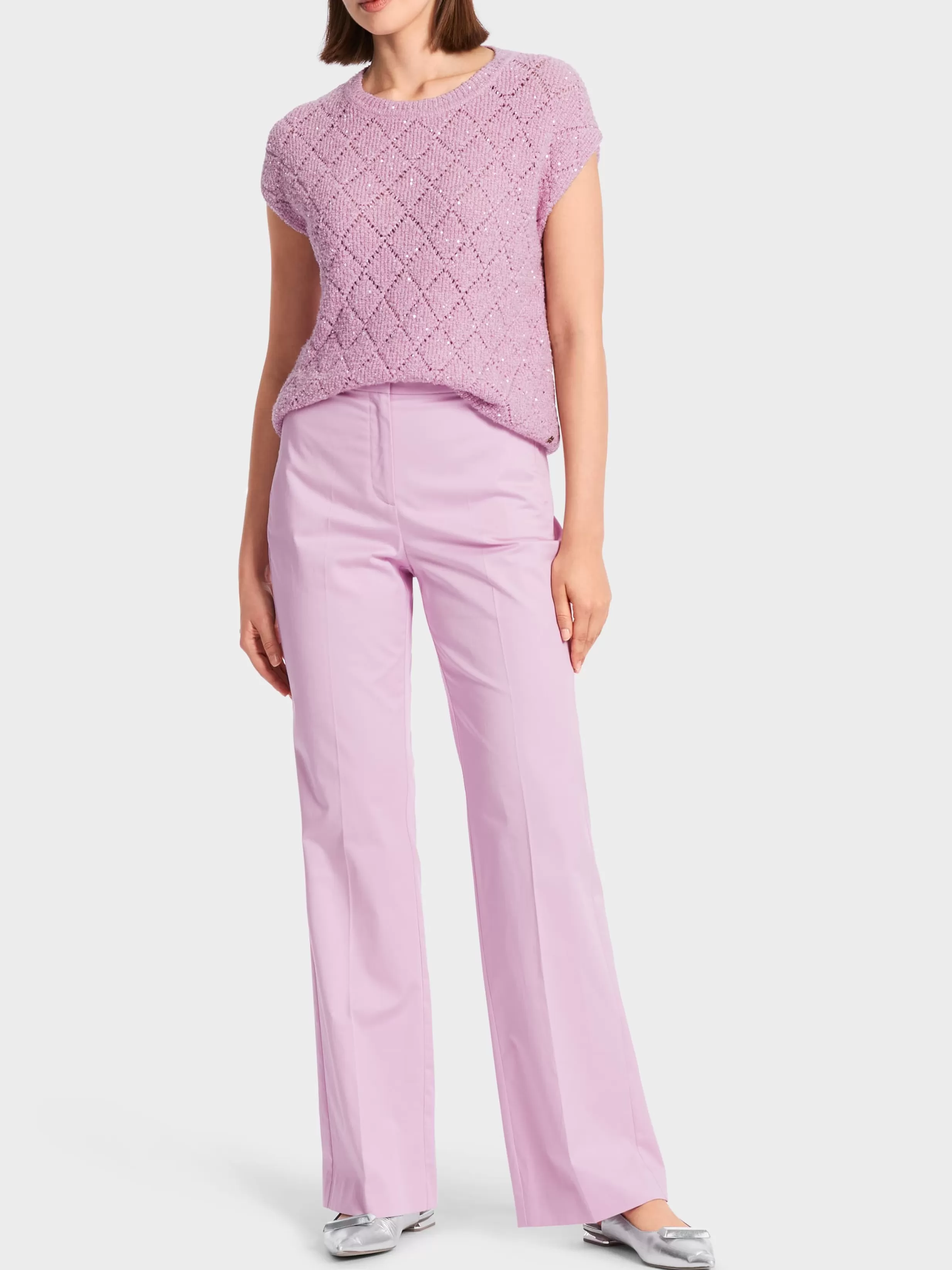 Hot Marc Cain Rauten-Pullunder Knitted in Germany pink lavender