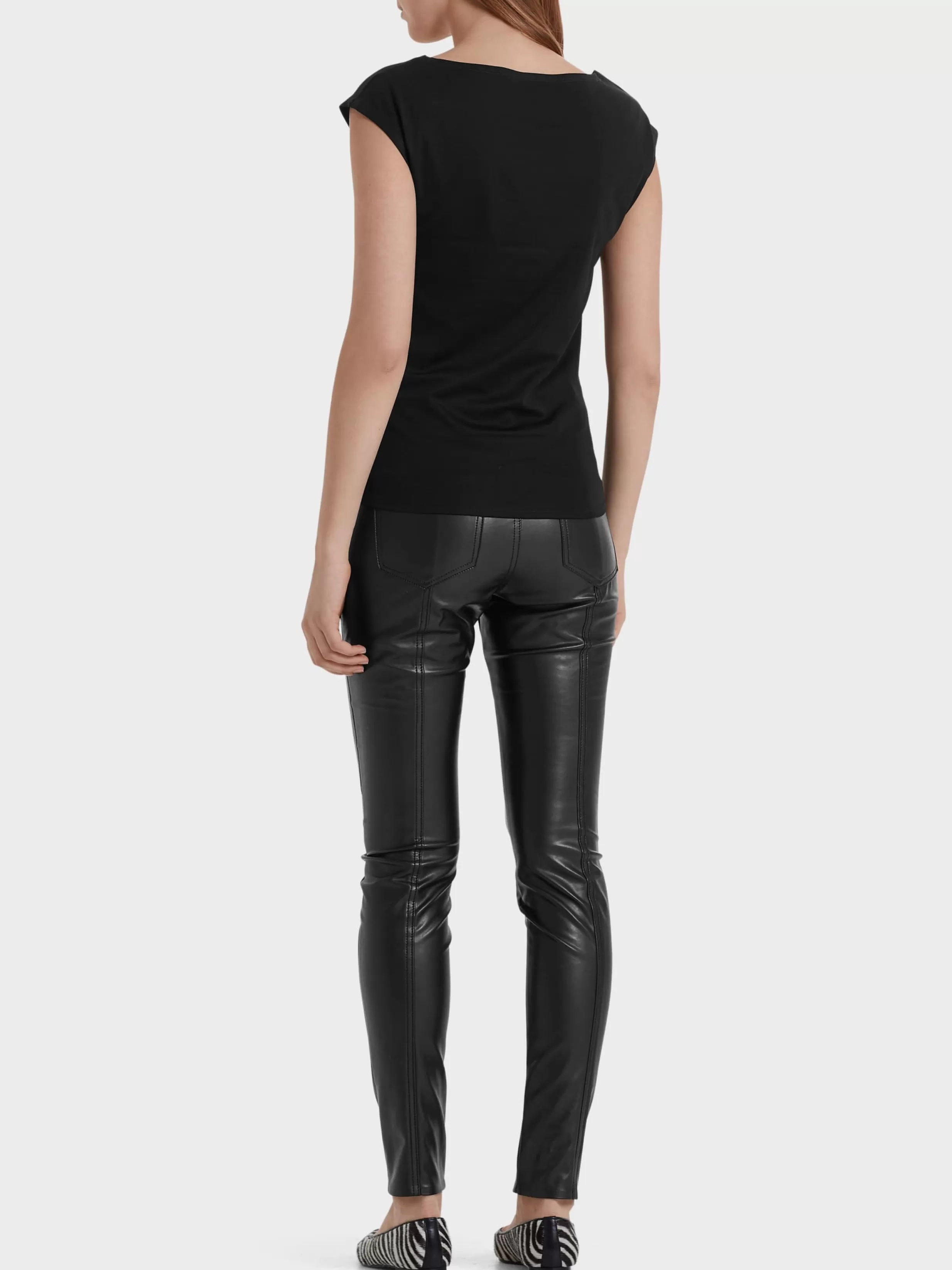 Best Marc Cain Röhrenhose aus Kunstleder black