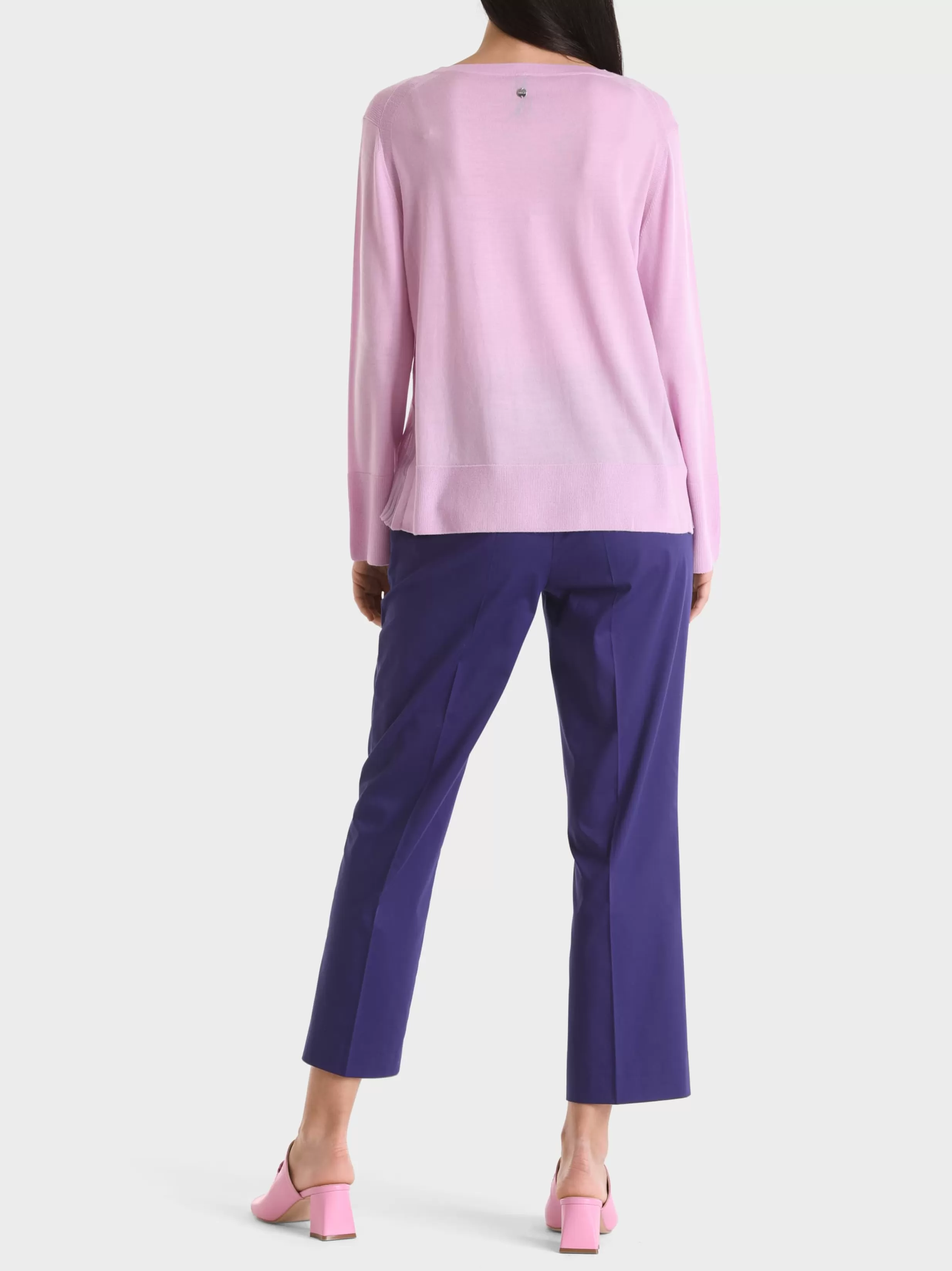 Clearance Marc Cain Rippstrick-Pullover "Rethink Together" pink lavender