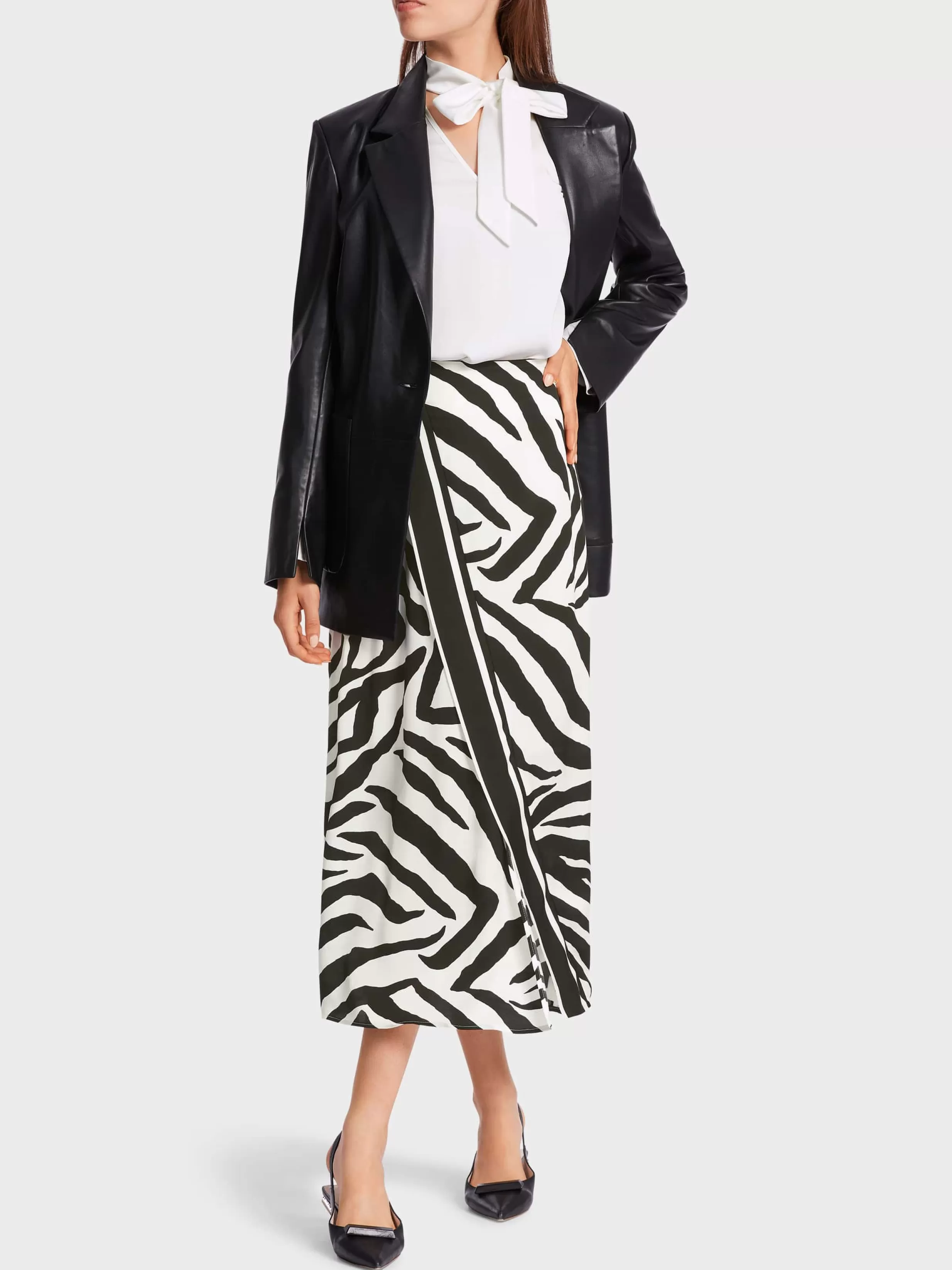 New Marc Cain Rock im Zebra-Dessin white and black