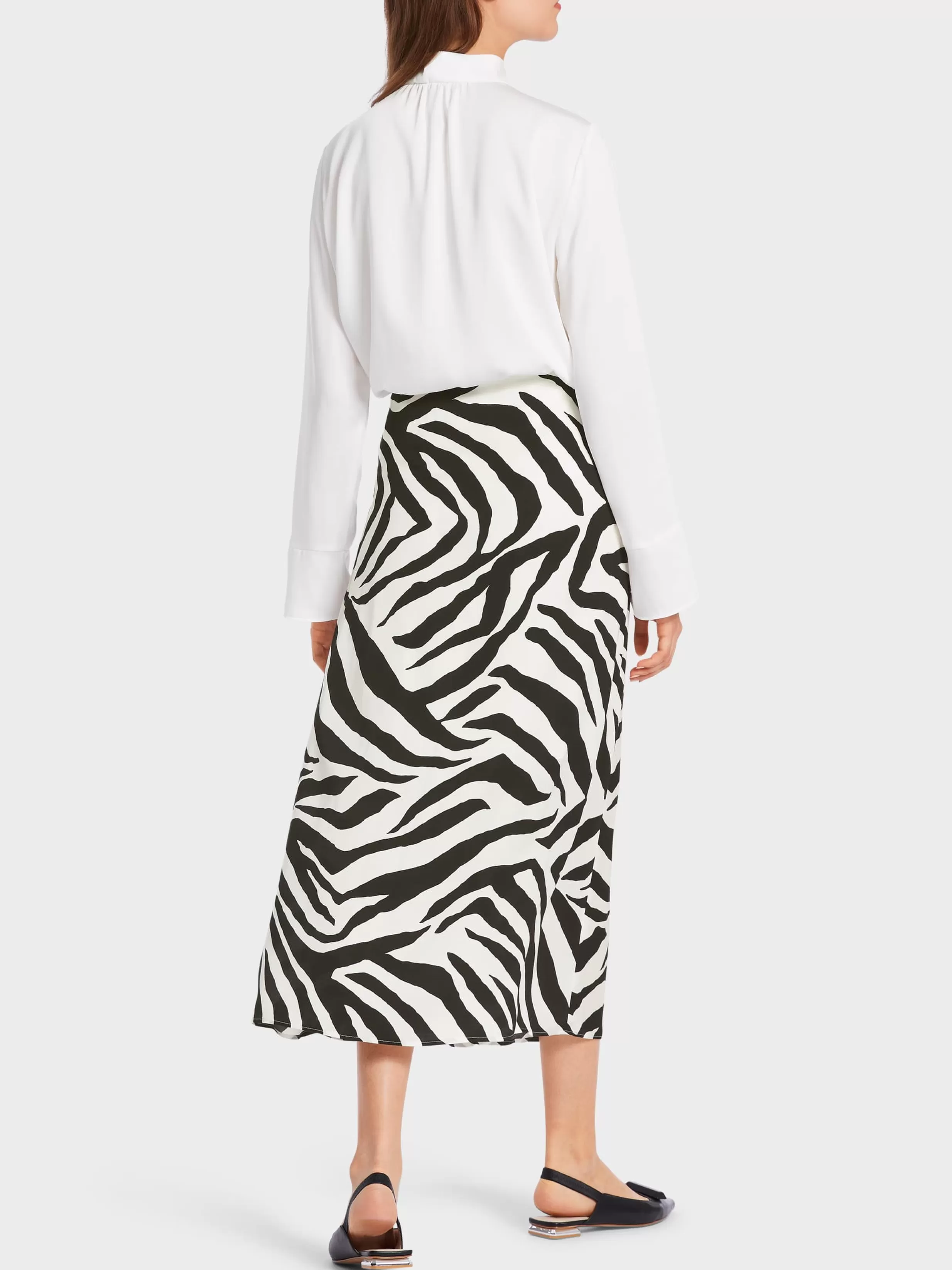 New Marc Cain Rock im Zebra-Dessin white and black