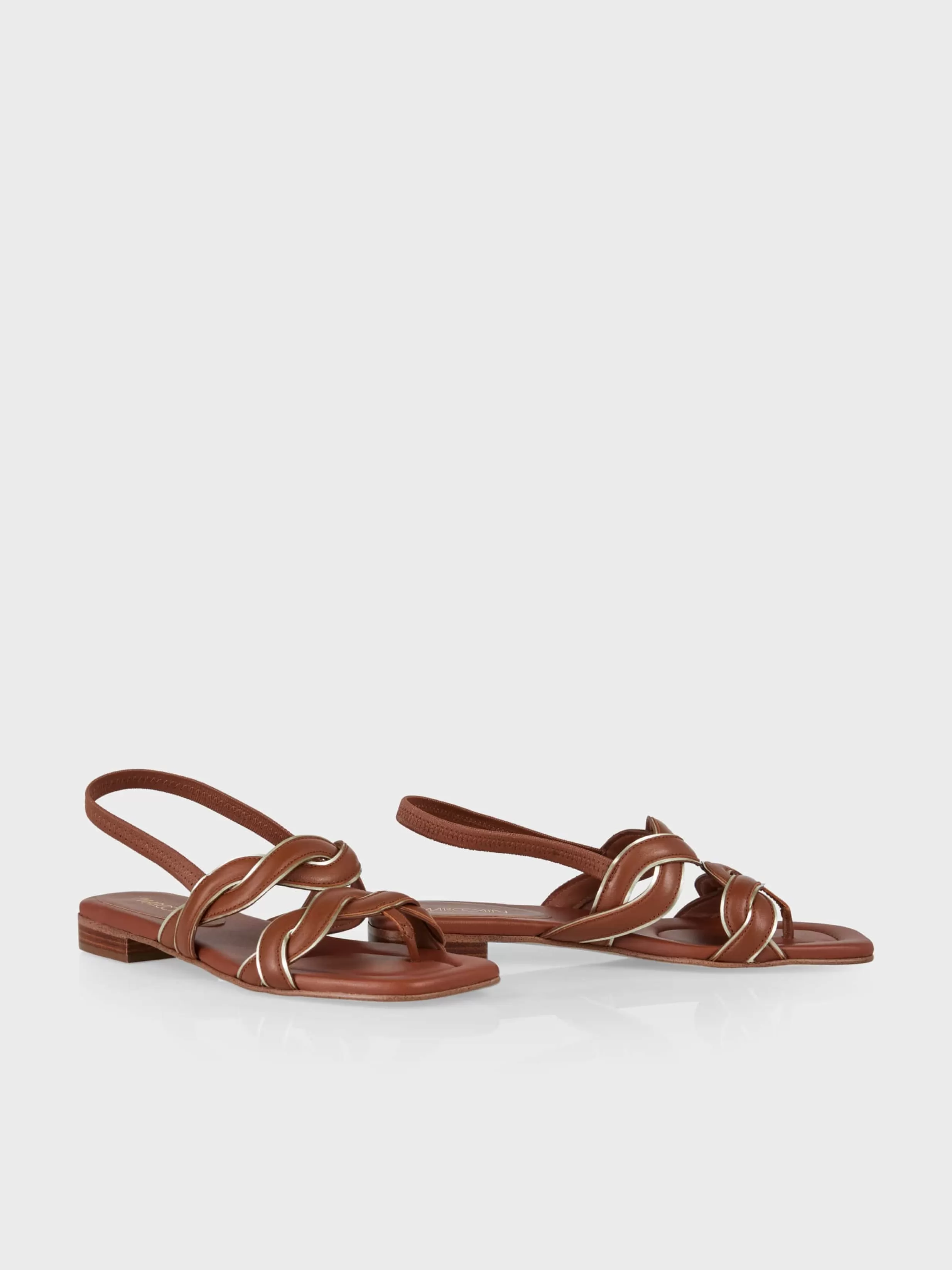 Cheap Marc Cain Sandalen mit geflochtenem Riemen bright ochre