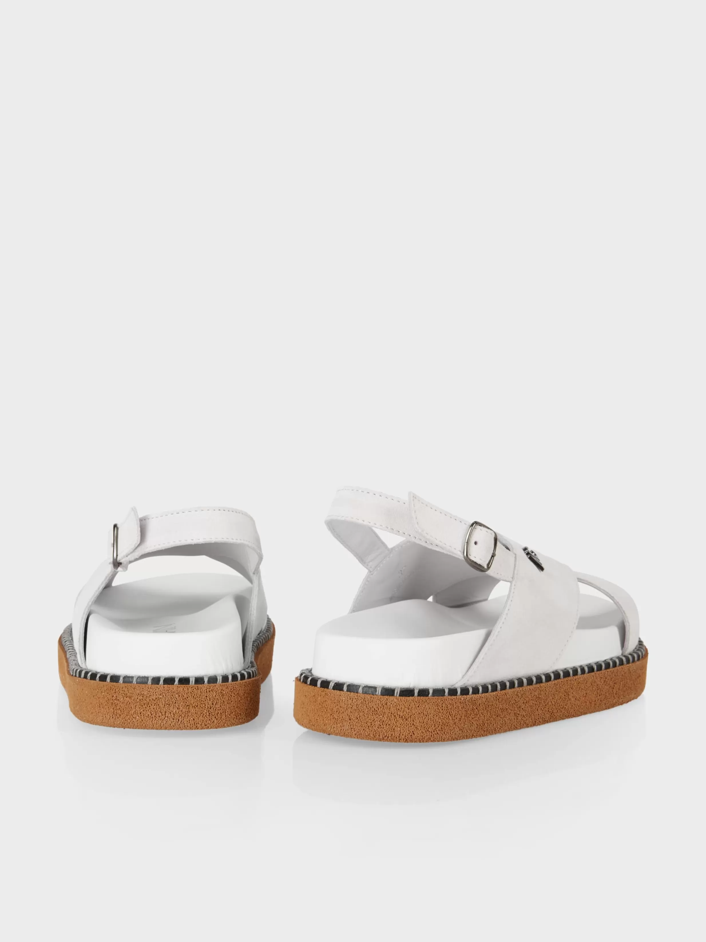 Discount Marc Cain Sandalen mit Kreuzriemen white