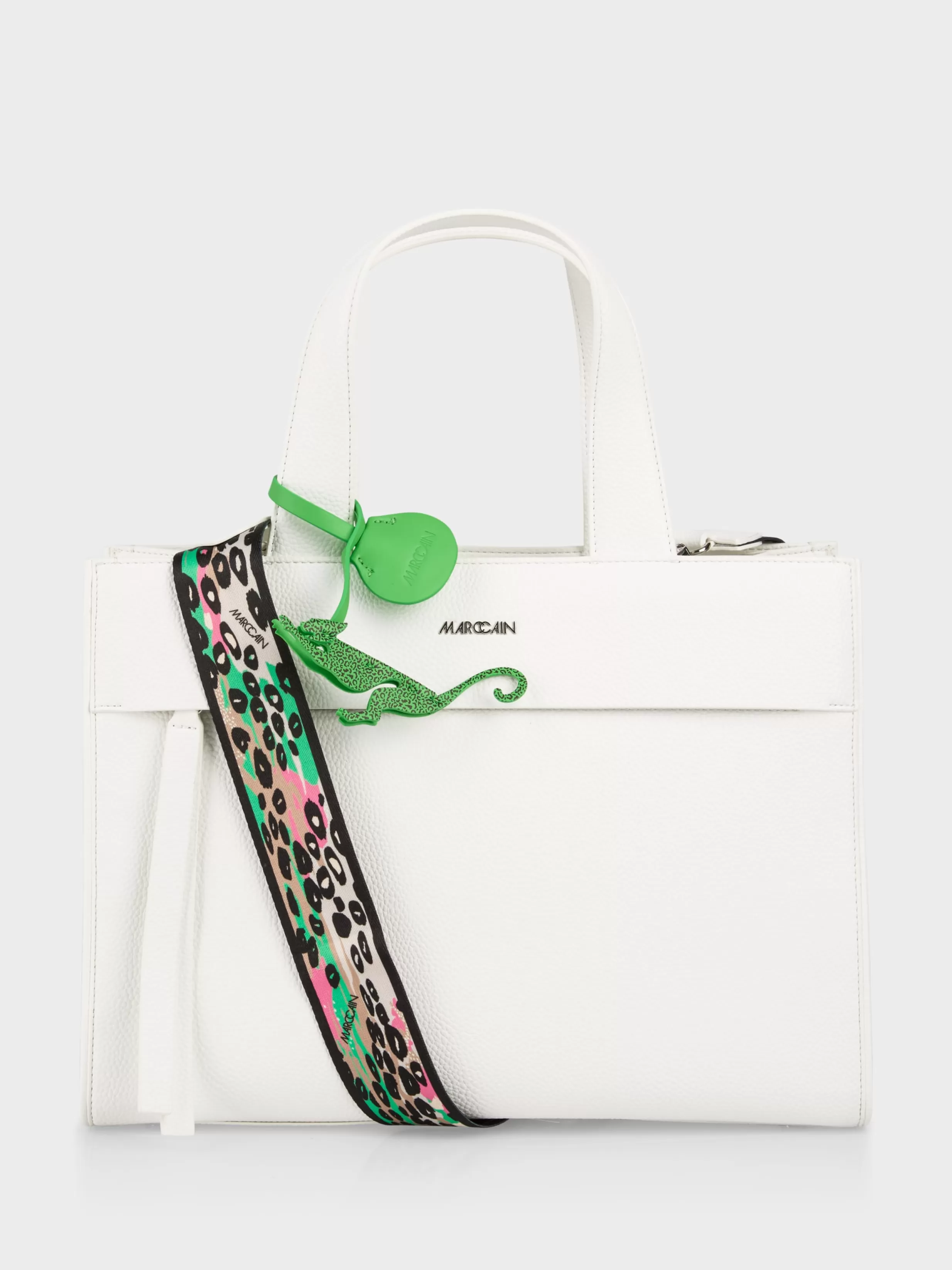 Store Marc Cain Satchel Bag mit Reißverschluss off-white