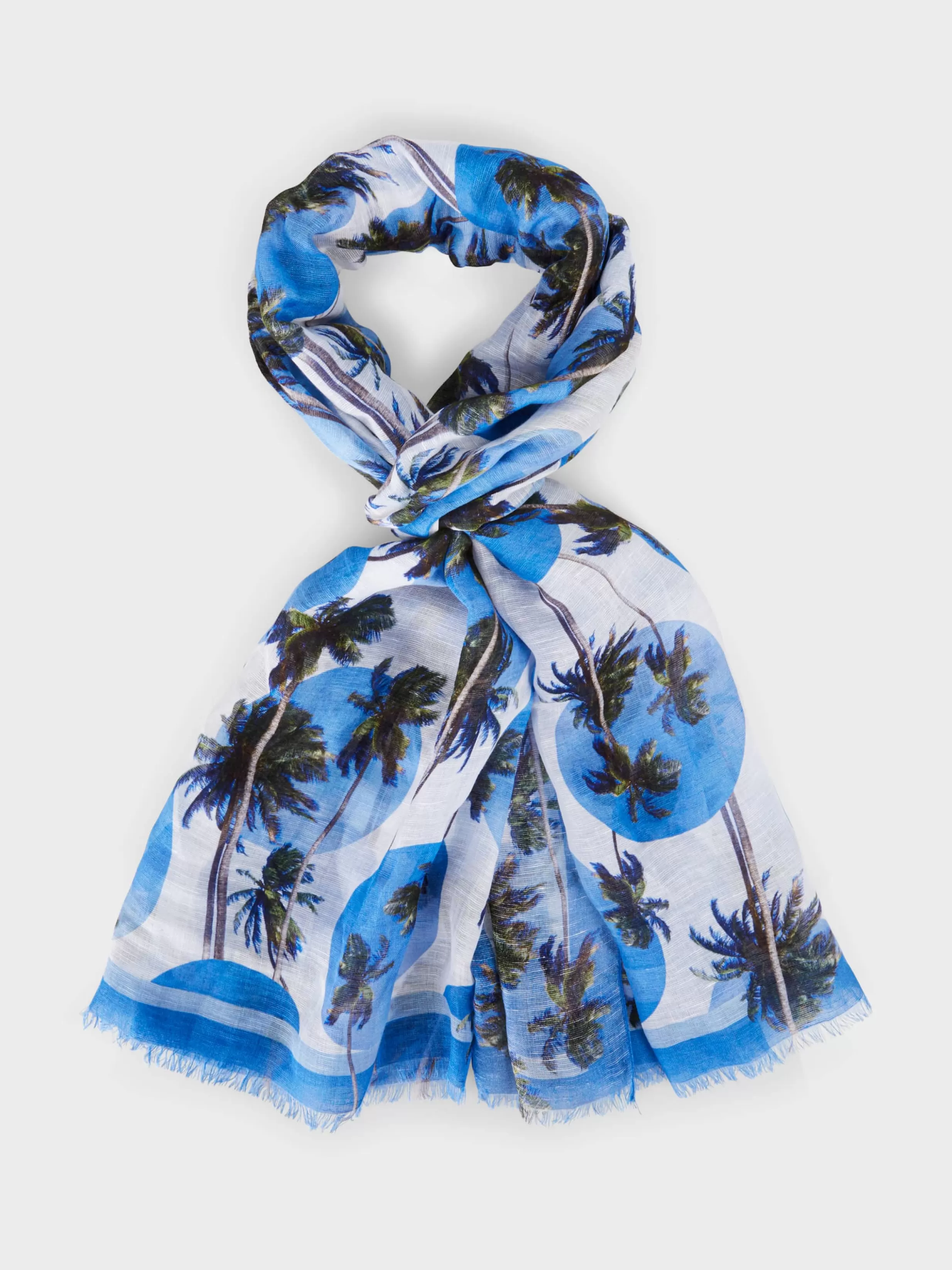 Flash Sale Marc Cain Schal mit Palmen-Punkte-Print bright azure