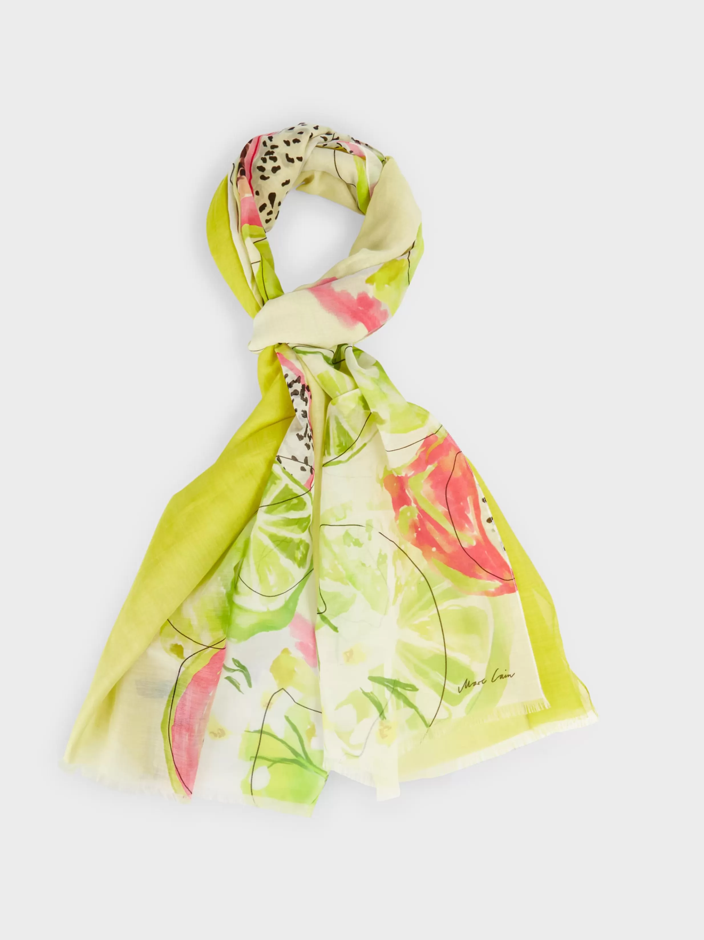 Shop Marc Cain Schal mit Print bright sulphur