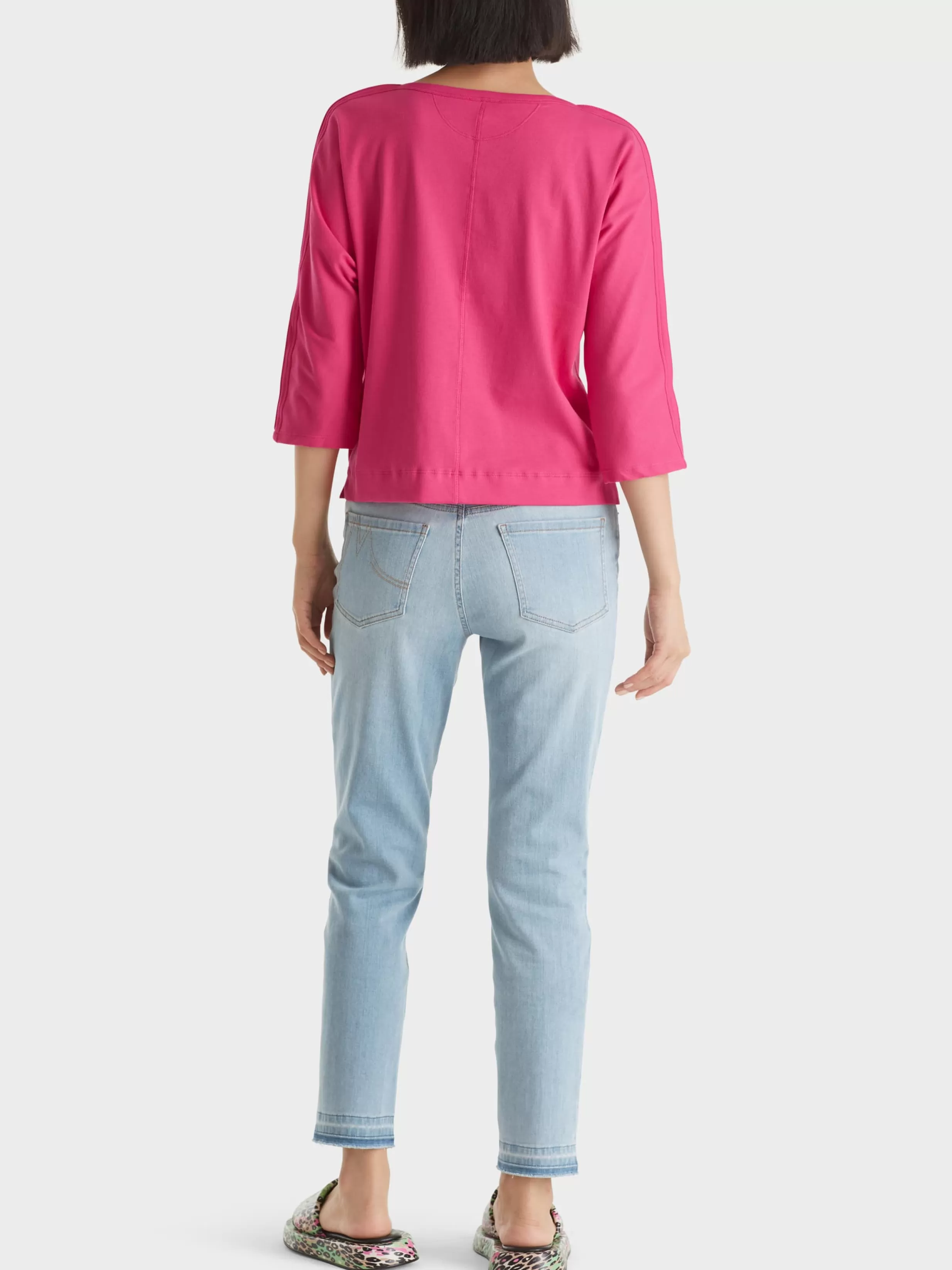 Outlet Marc Cain Shirt aus Baumwollstretch super pink