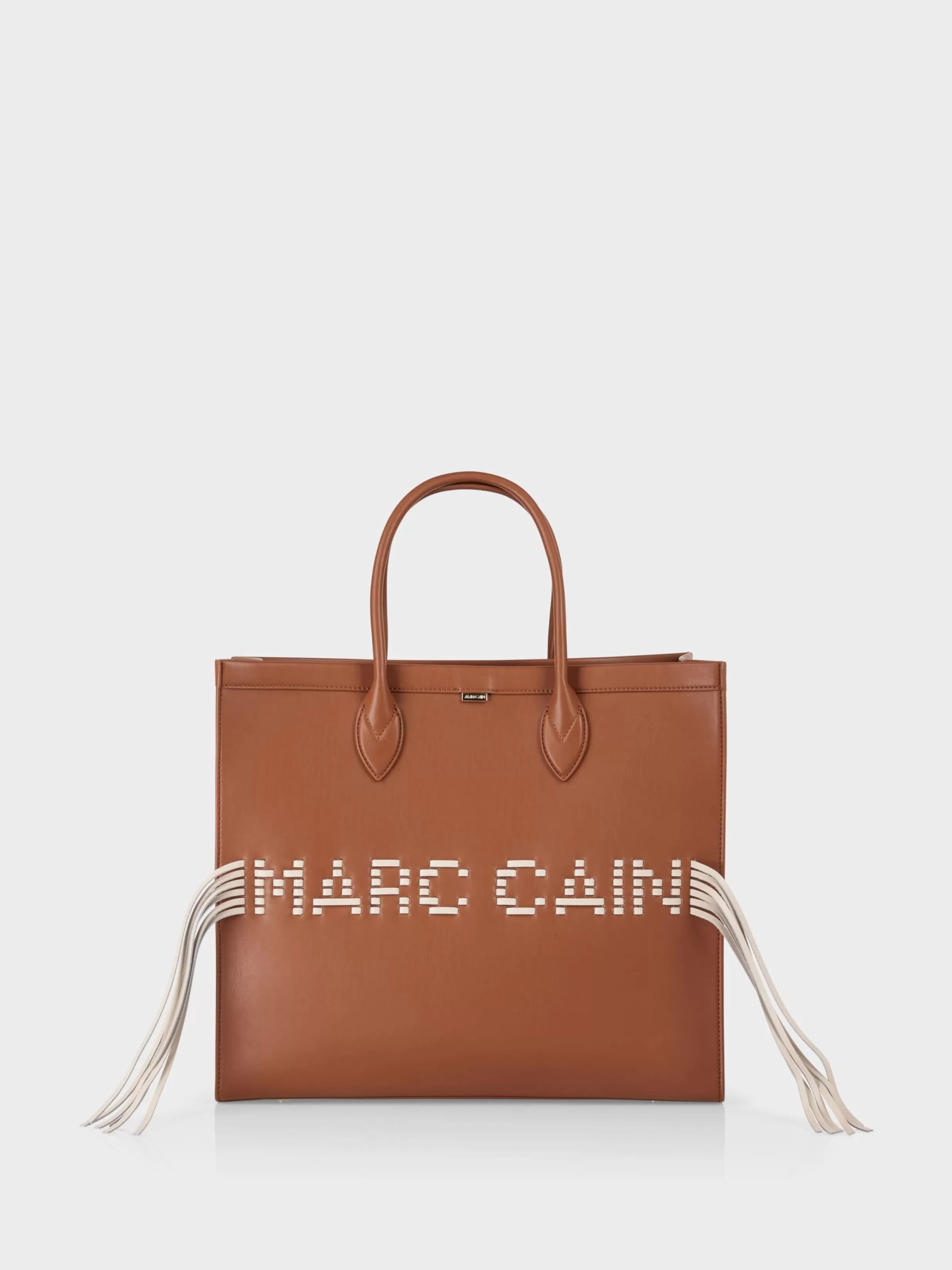 Online Marc Cain Shopper Bag mit Applikation bright ochre