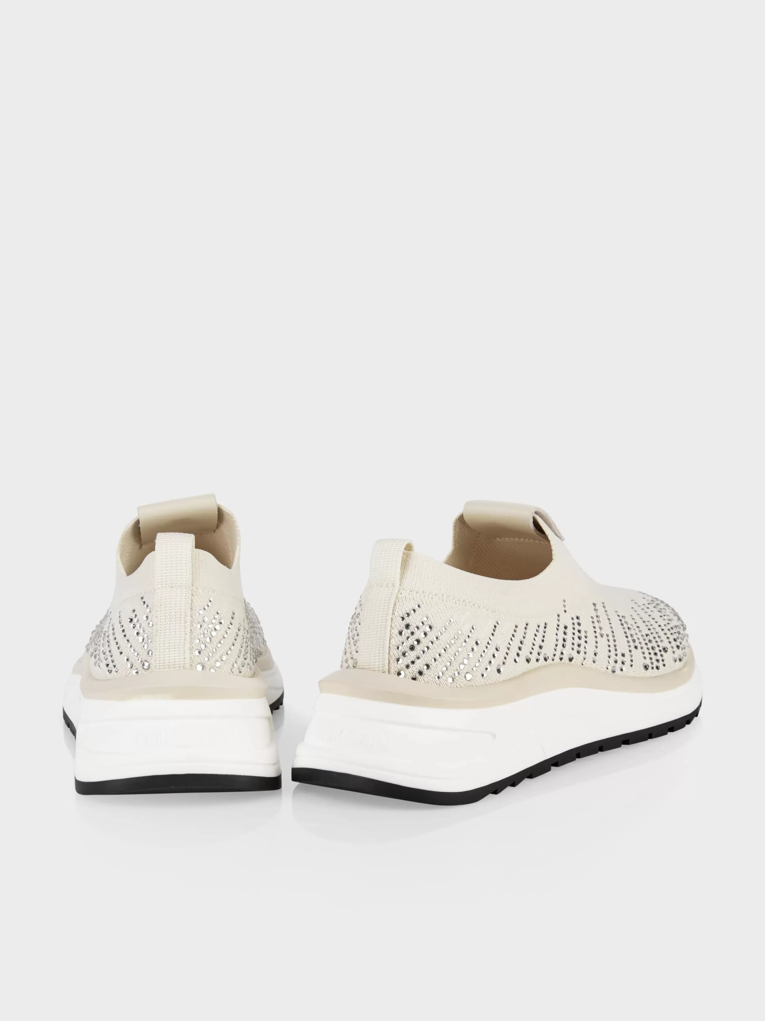 Cheap Marc Cain Sock Sneaker mit Glitzerapplikation smoke