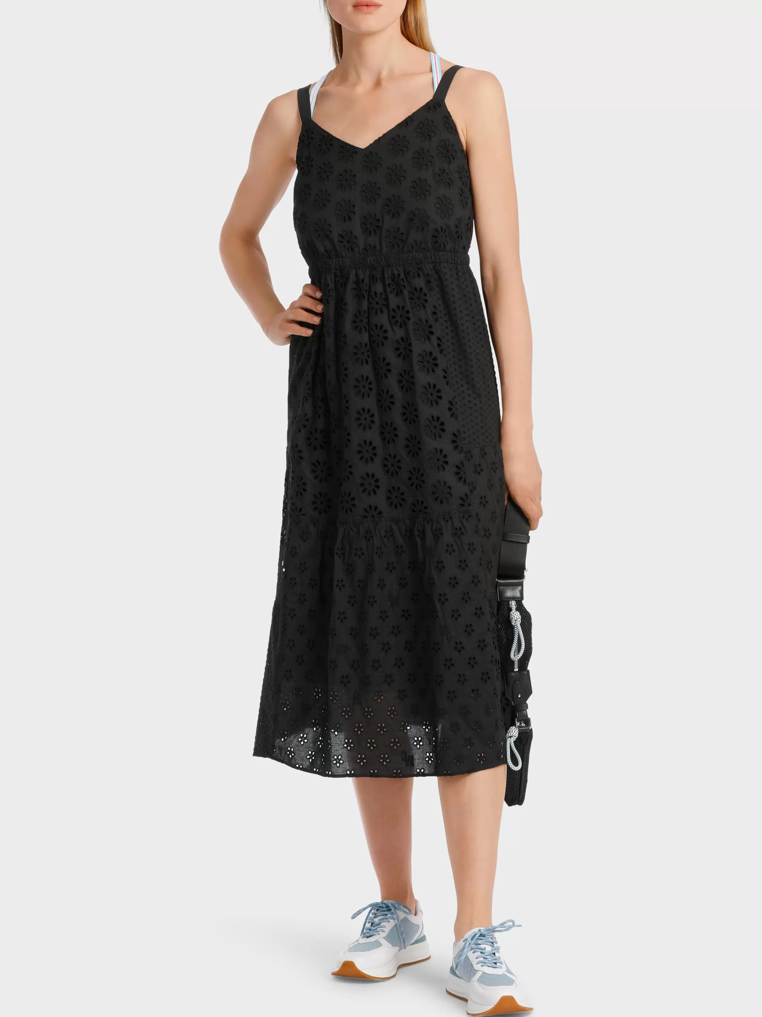 Cheap Marc Cain Sommerkleid mit Lochstickerei black