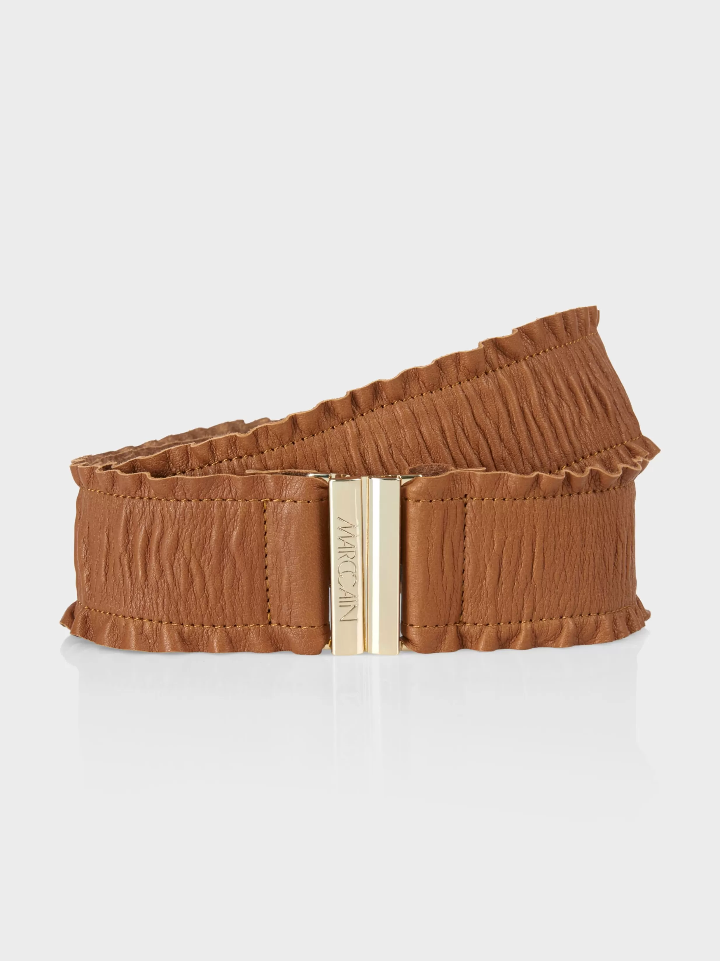 Discount Marc Cain Stretchgürtel aus Leder ginger bread