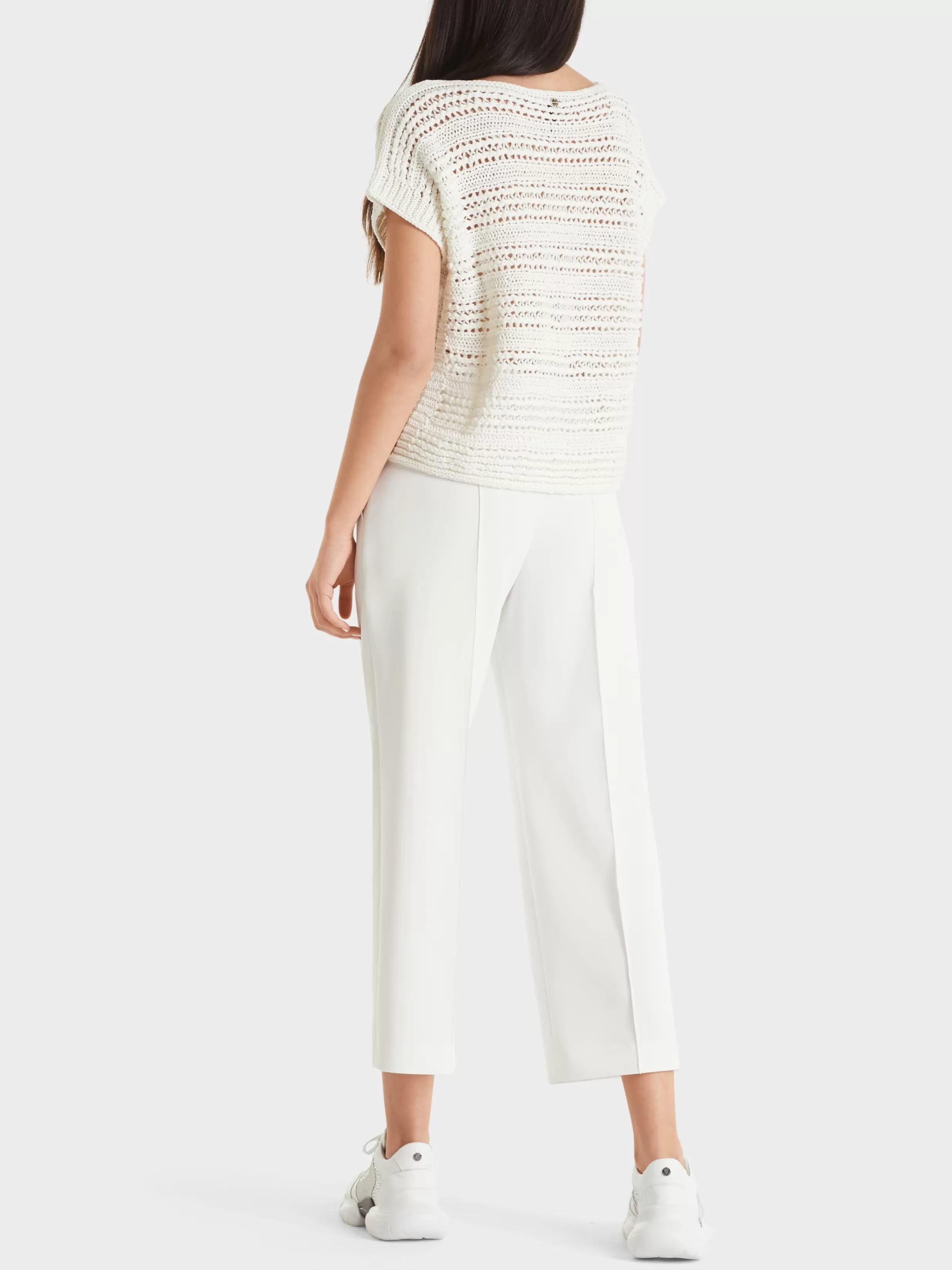 Fashion Marc Cain Strick-Pullunder "Rethink Together" off-white