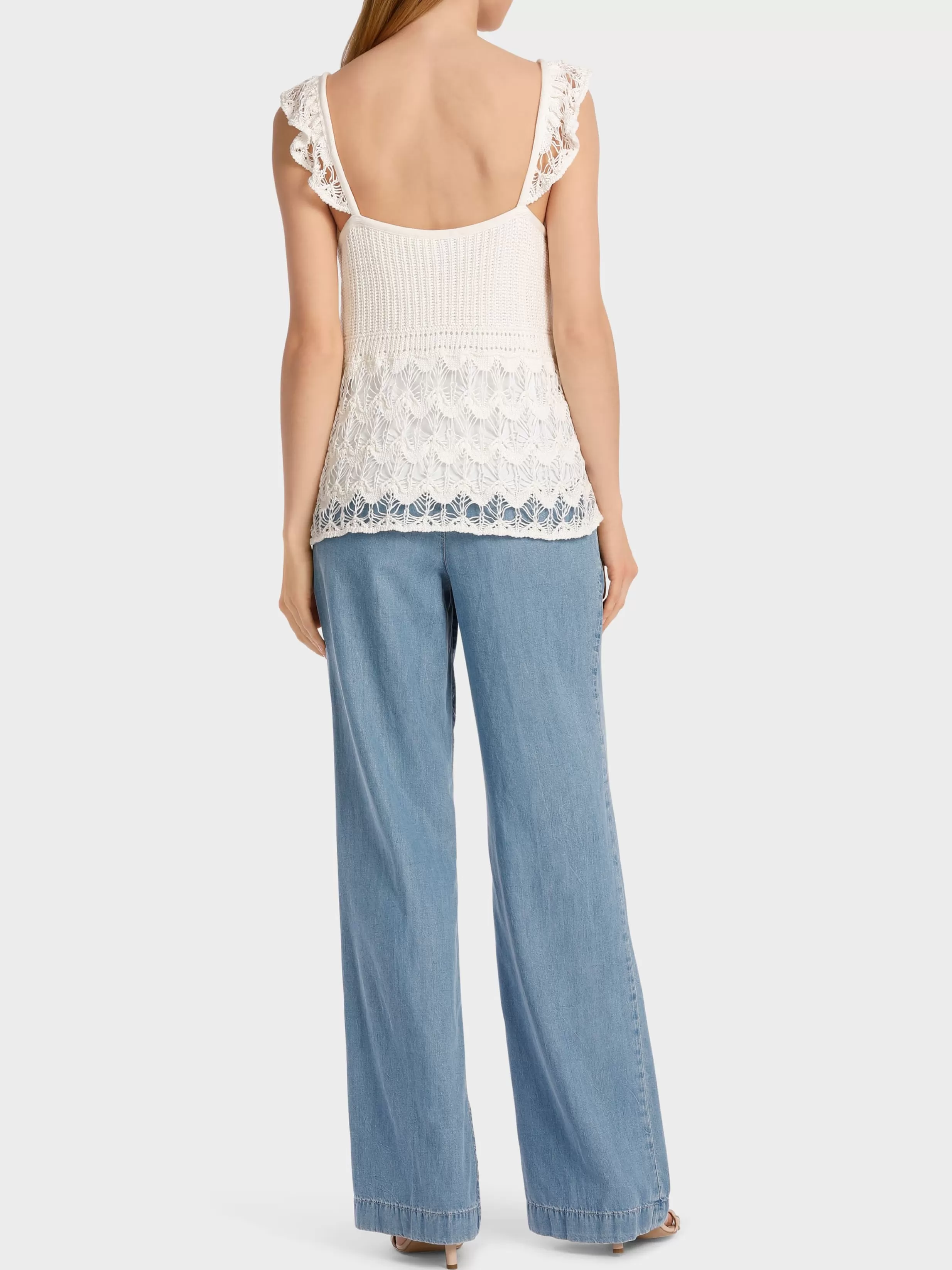 Cheap Marc Cain Stricktop “Rethink Together” off-white